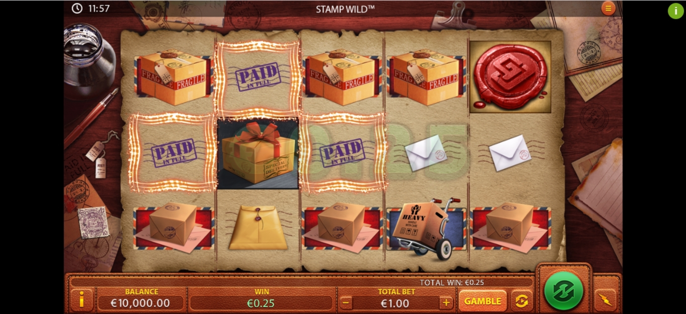 Win Money in Stamp Wild Free Slot Game by Green Jade Games