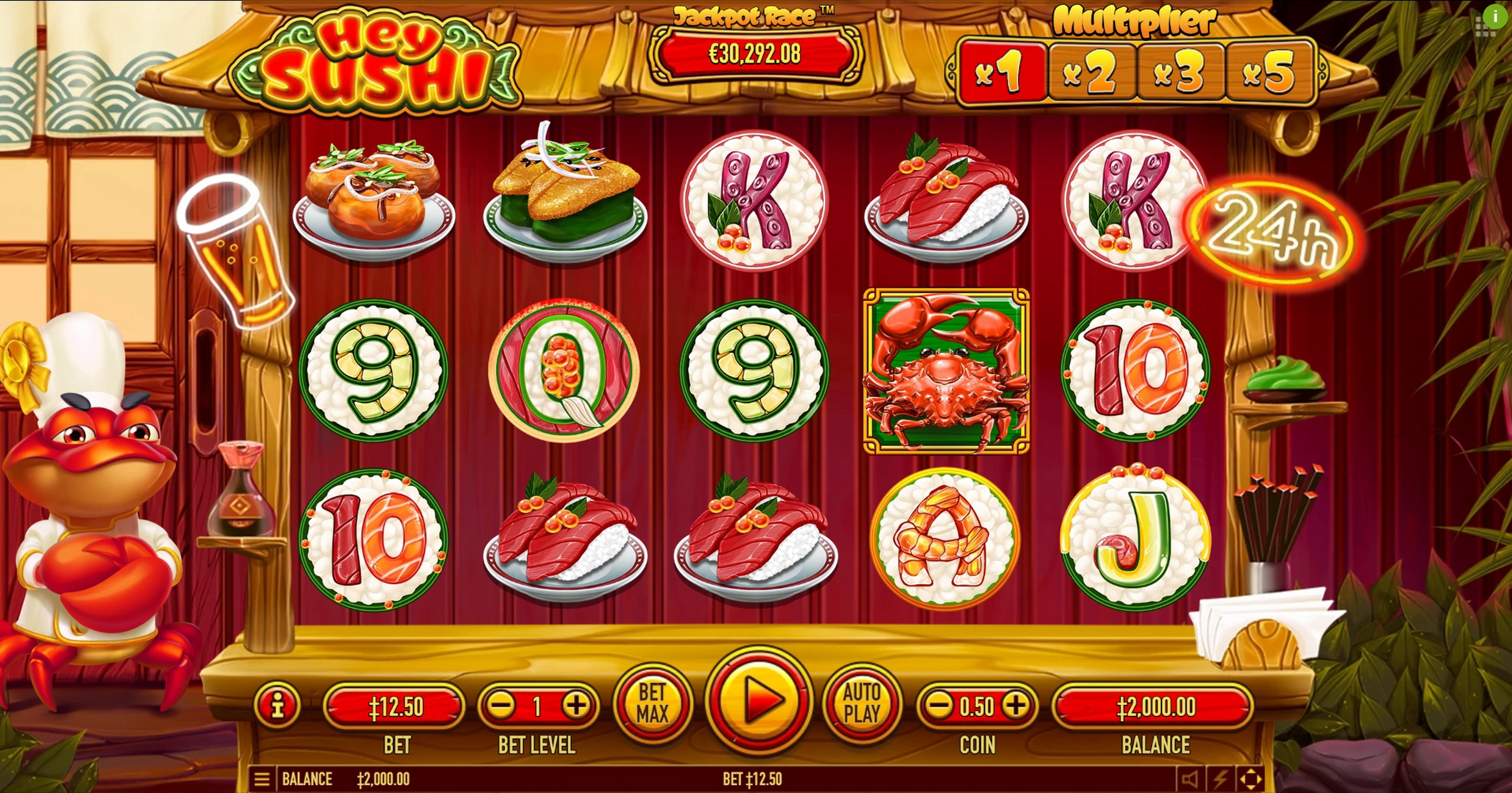 Reels in Hey Sushi Slot Game by Habanero