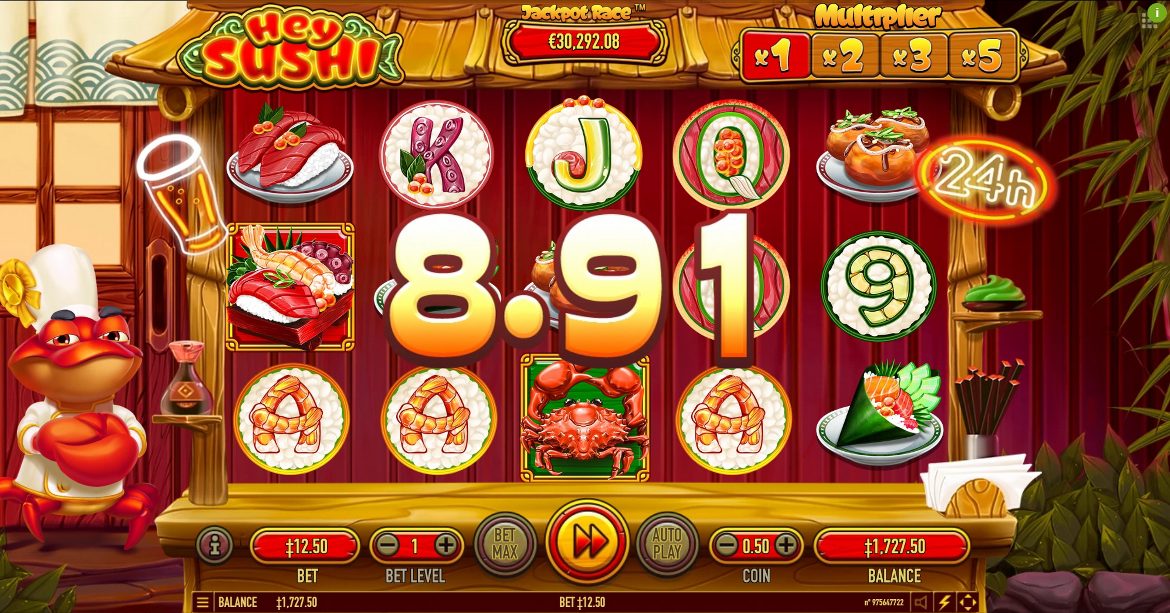 Win Money in Hey Sushi Free Slot Game by Habanero