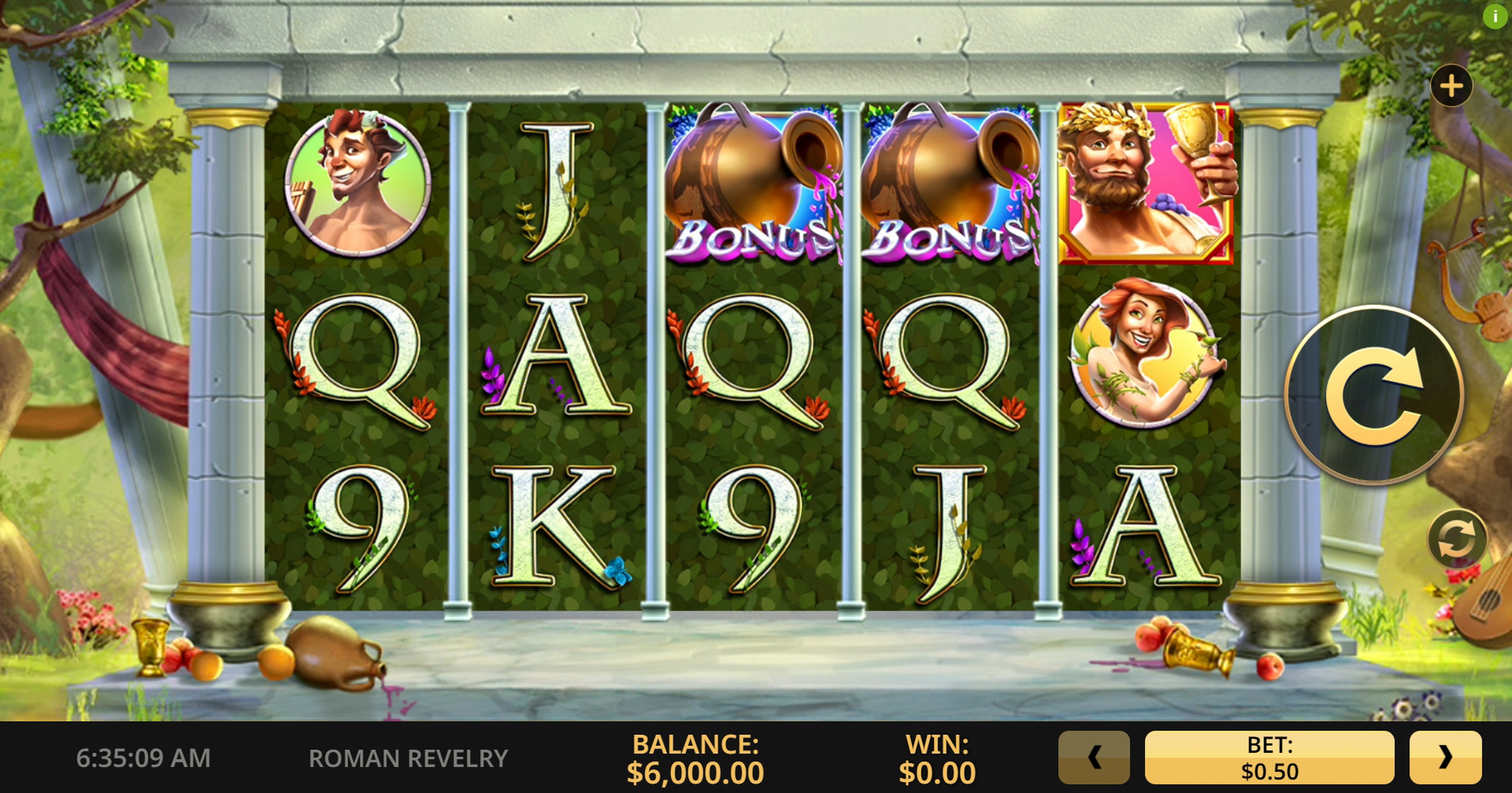 Reels in Roman Revelry Slot Game by High 5 Games