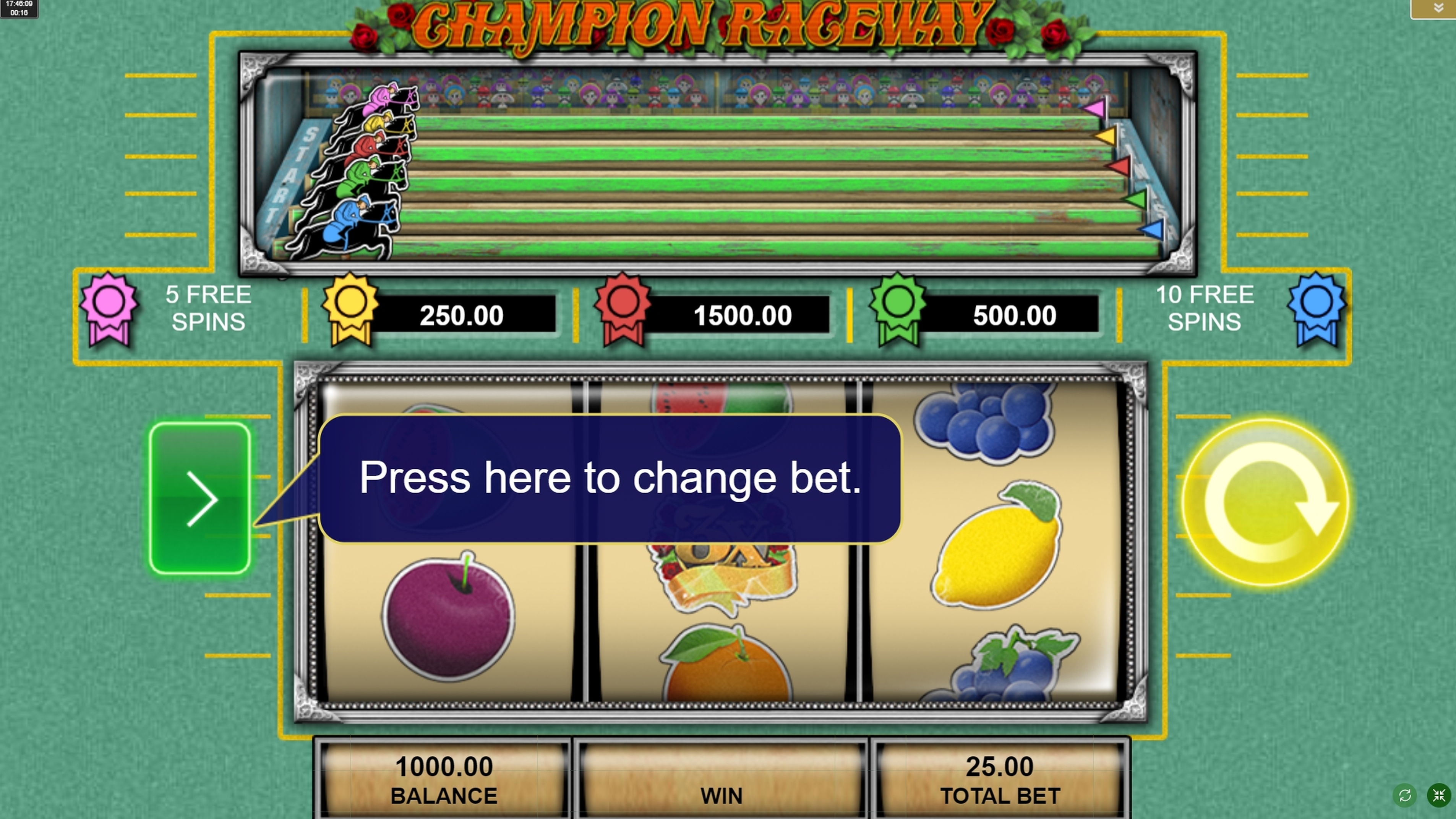 Reels in Champion Raceway Slot Game by IGT