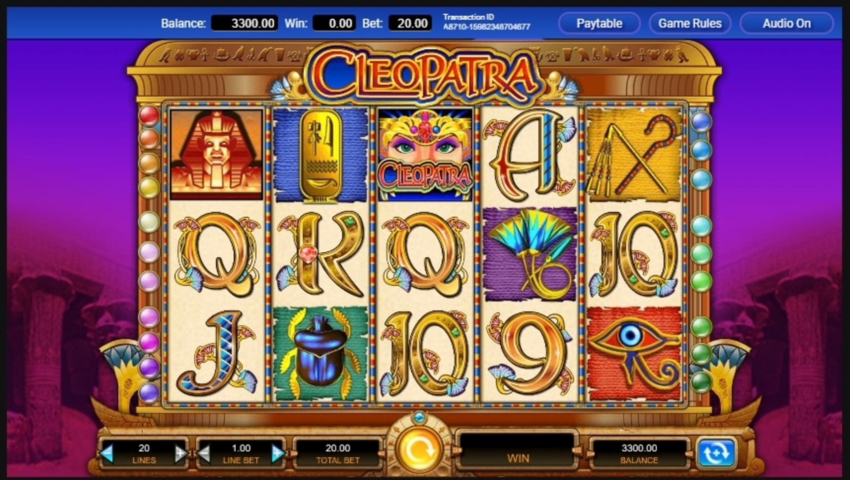 Reels in Cleopatra Slot Game by IGT