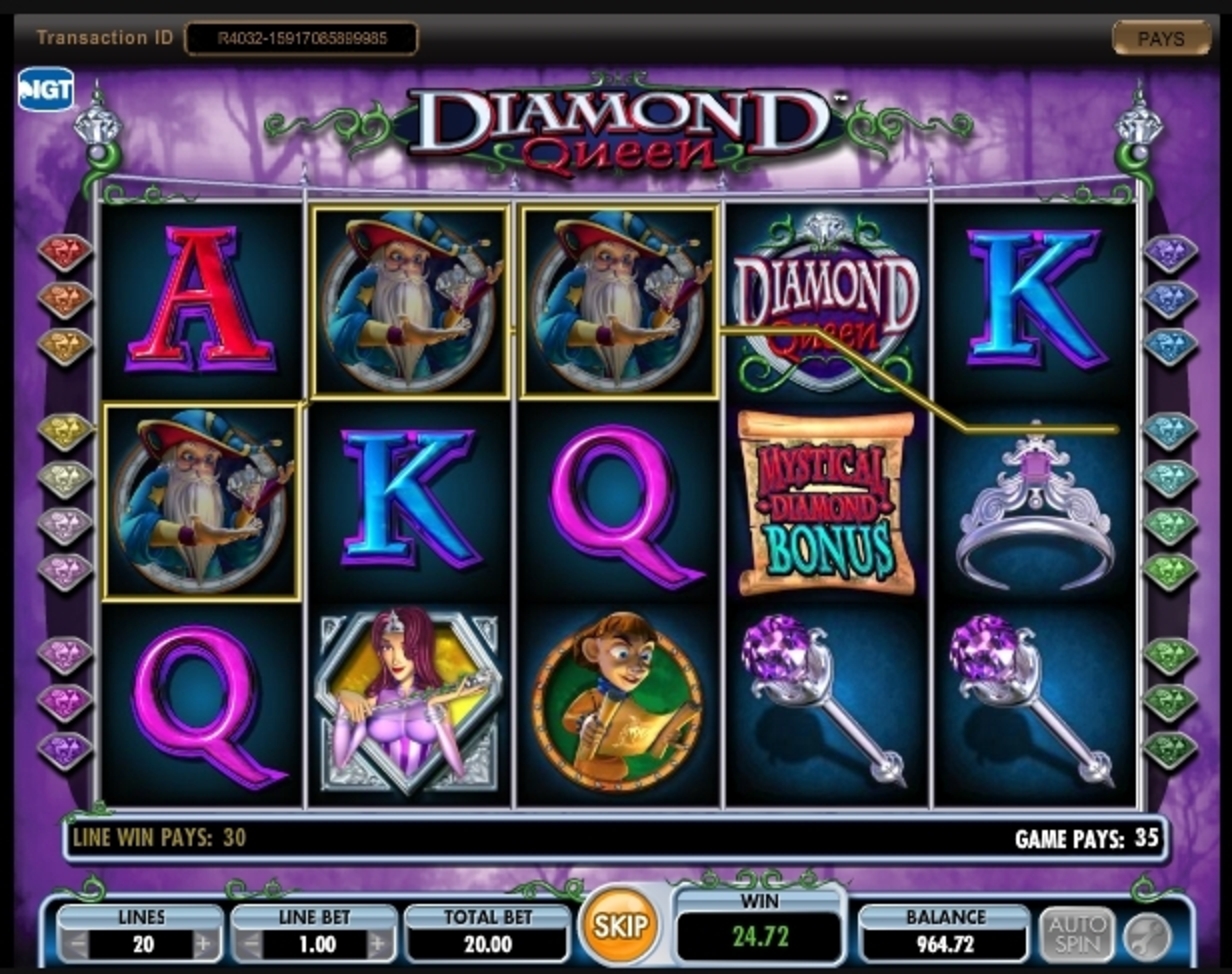 Win Money in Diamond Queen Free Slot Game by IGT