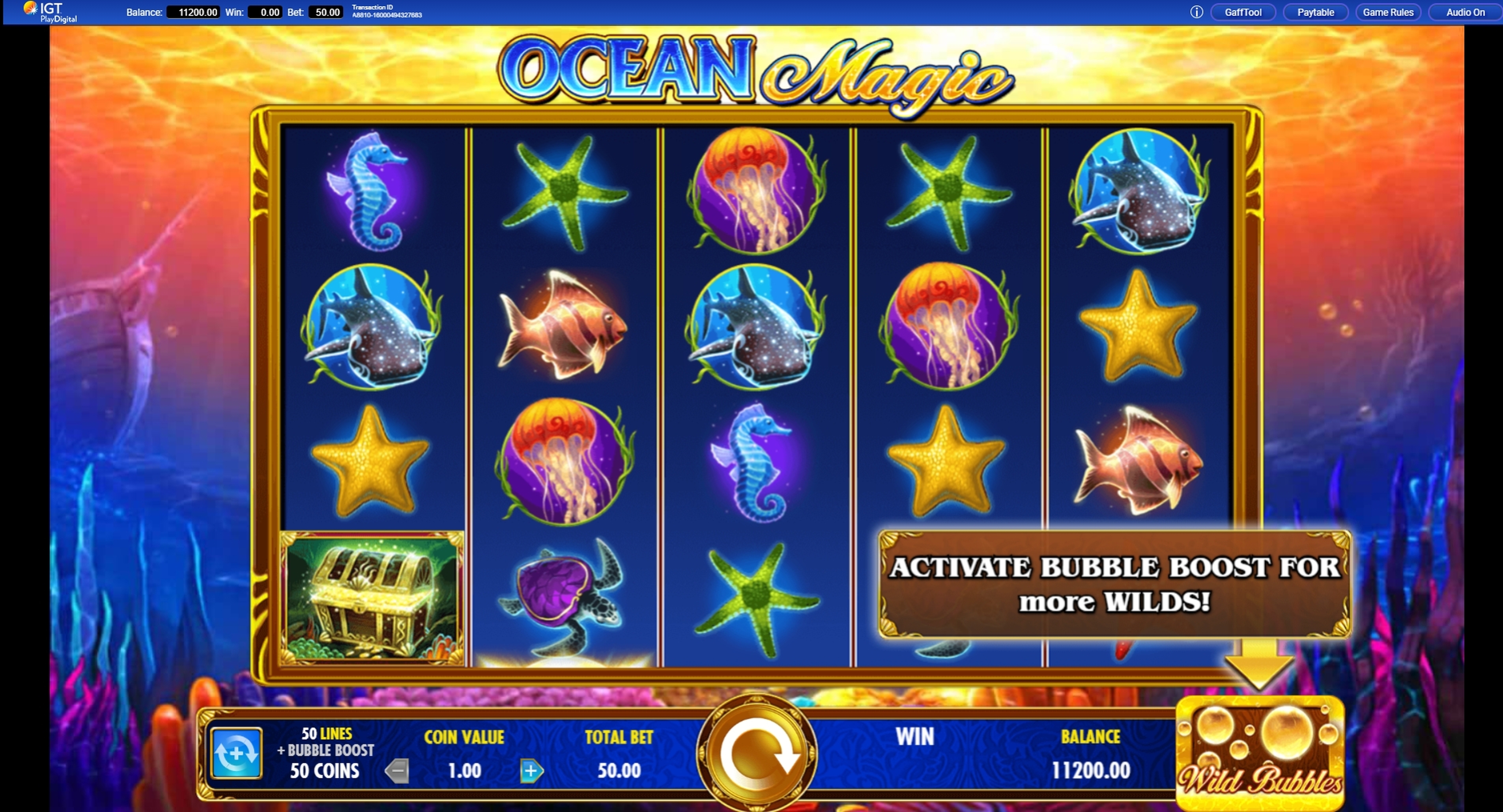 Reels in Ocean Magic Slot Game by IGT