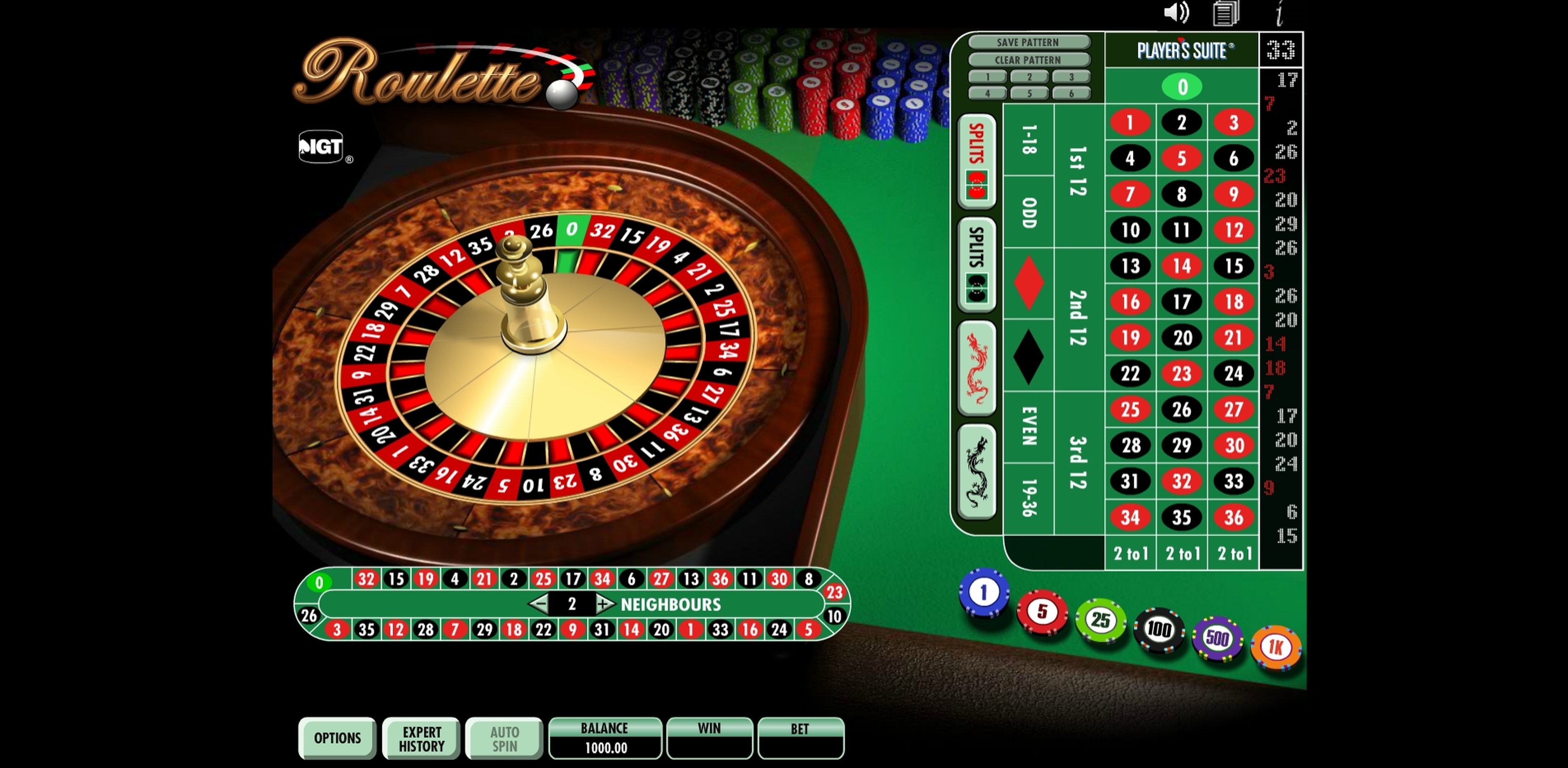 Reels in Roulette Slot Game by IGT