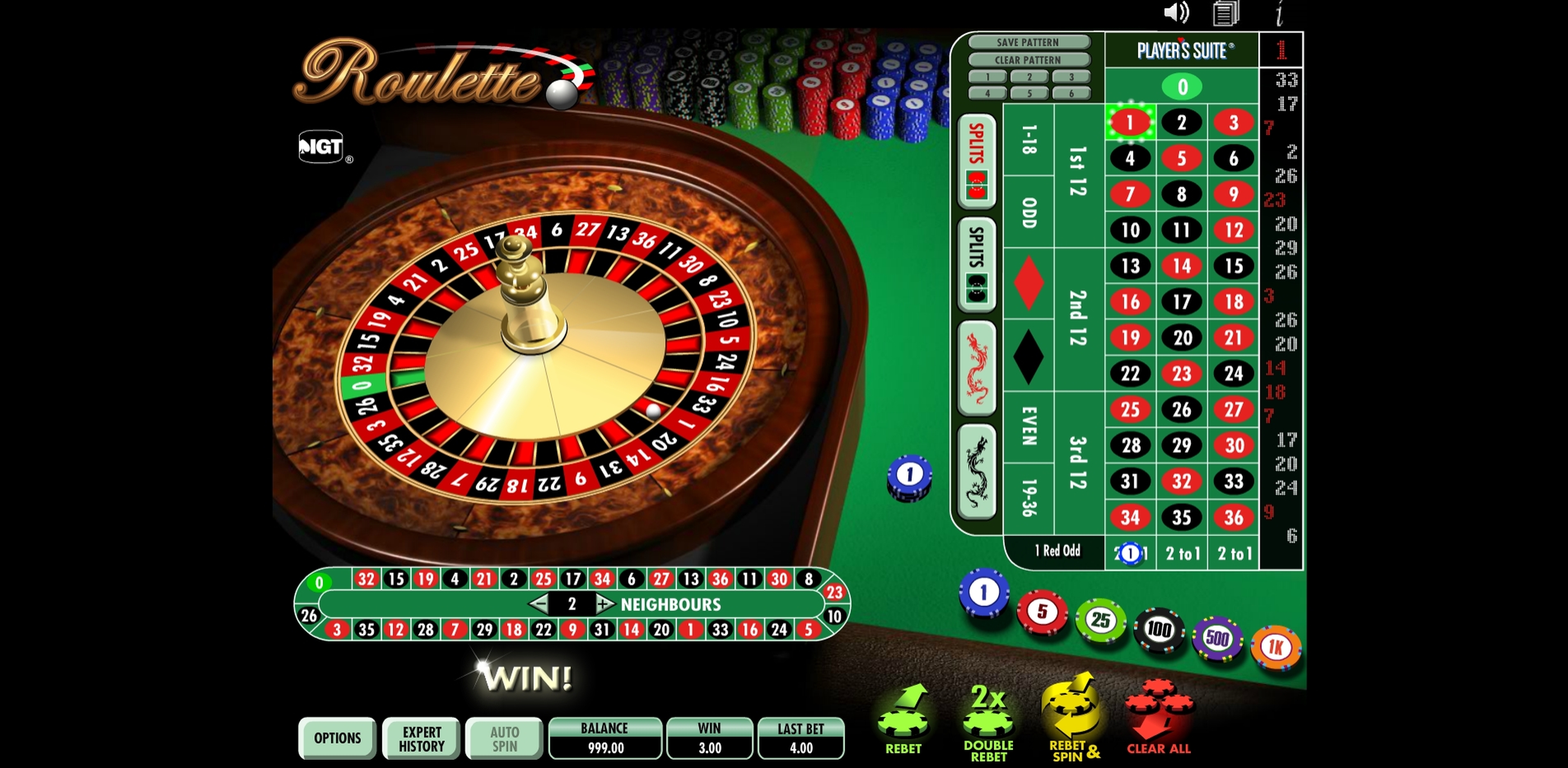 Win Money in Roulette Free Slot Game by IGT