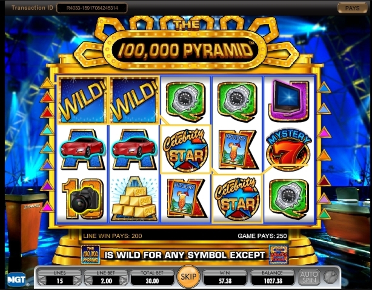 Win Money in The 100,000 Pyramid Free Slot Game by IGT
