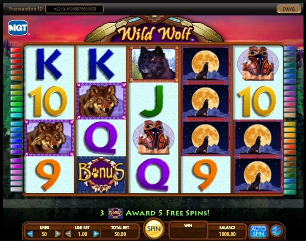 Reels in Wild Wolf Slot Game by IGT