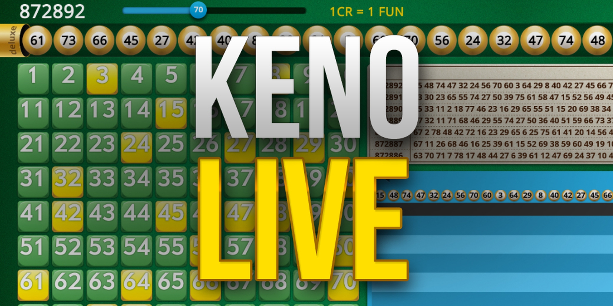 The Keno Live (InBet Games) Online Slot Demo Game by InBet Games