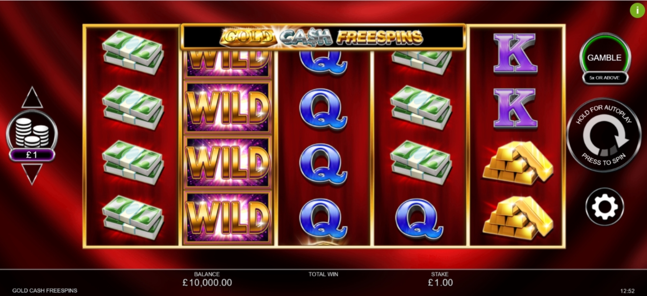 Reels in Gold Cash Free Spins Slot Game by Inspired Gaming