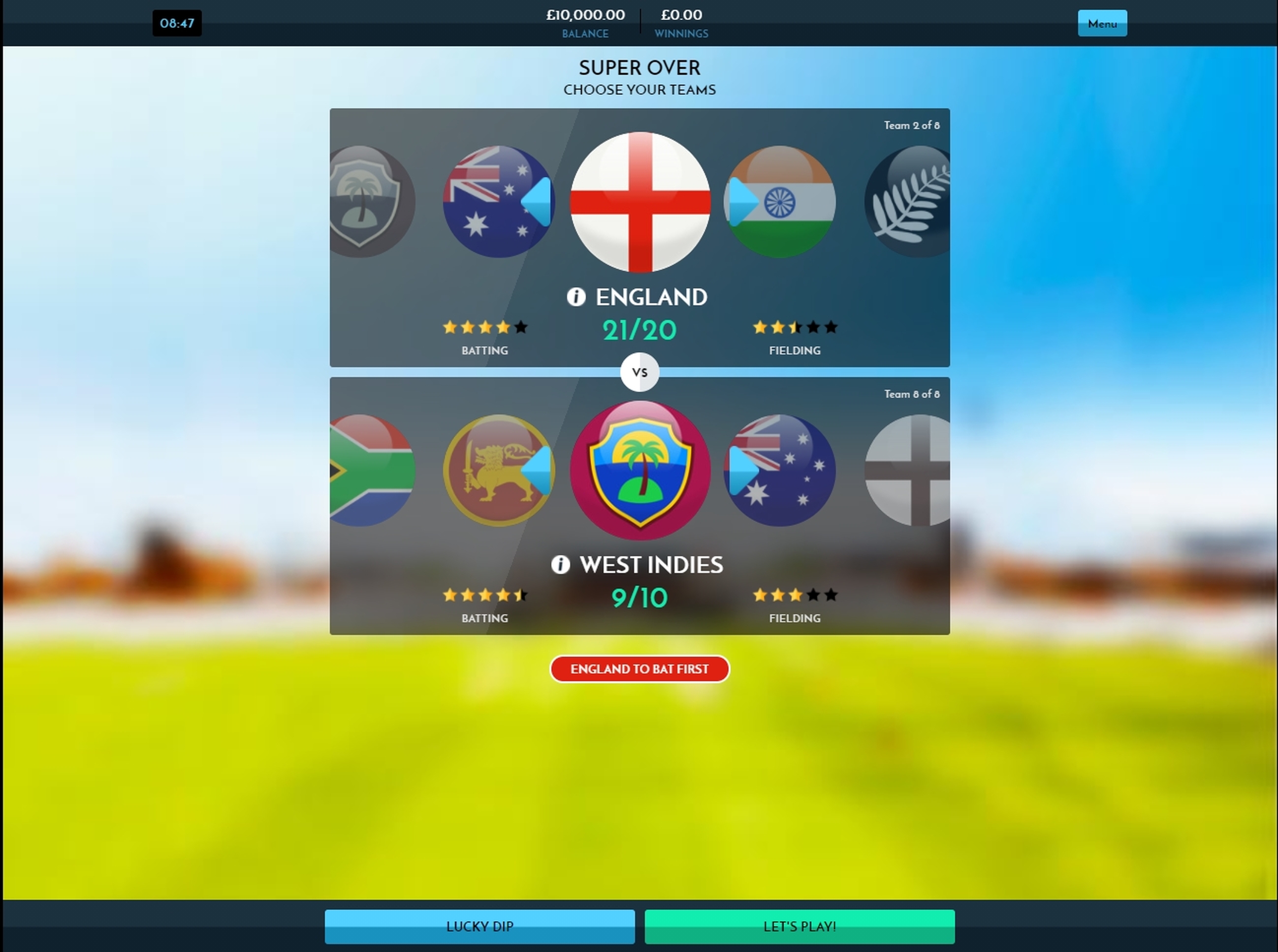 Rush Cricket Live demo