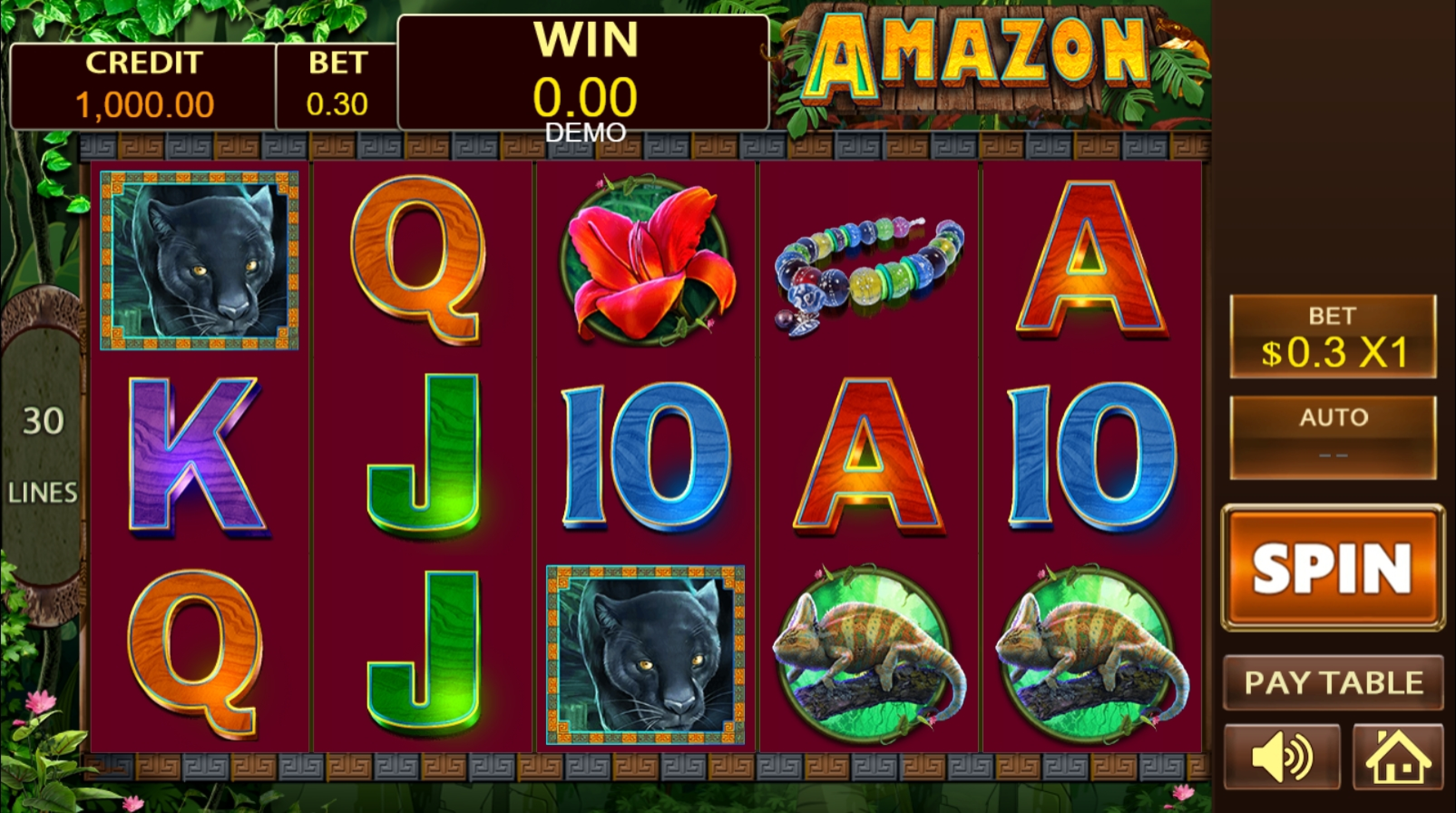 Reels in Amazon (PlayStar) Slot Game by PlayStar