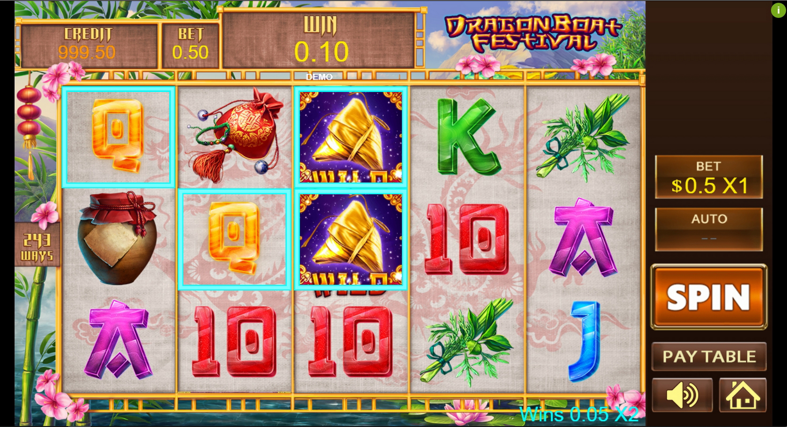 Win Money in Dragon Boat Festival Free Slot Game by PlayStar