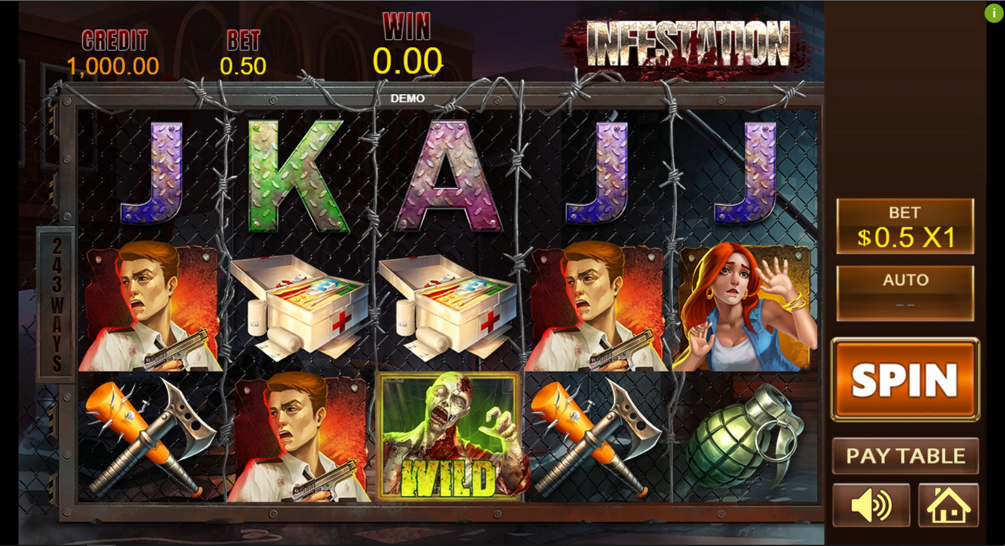 Reels in Infestation Slot Game by PlayStar