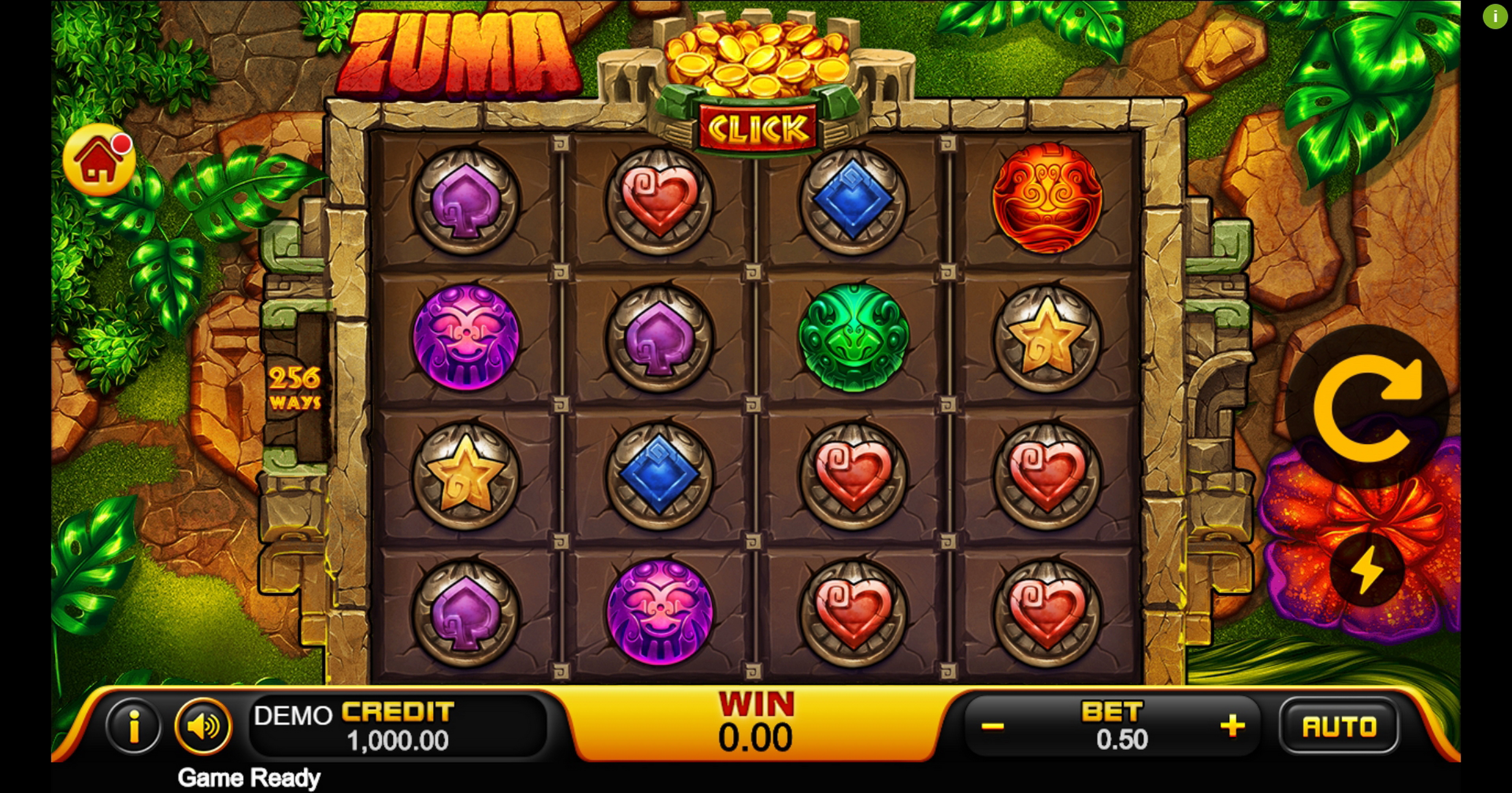 Reels in Zuma (PlayStar) Slot Game by PlayStar