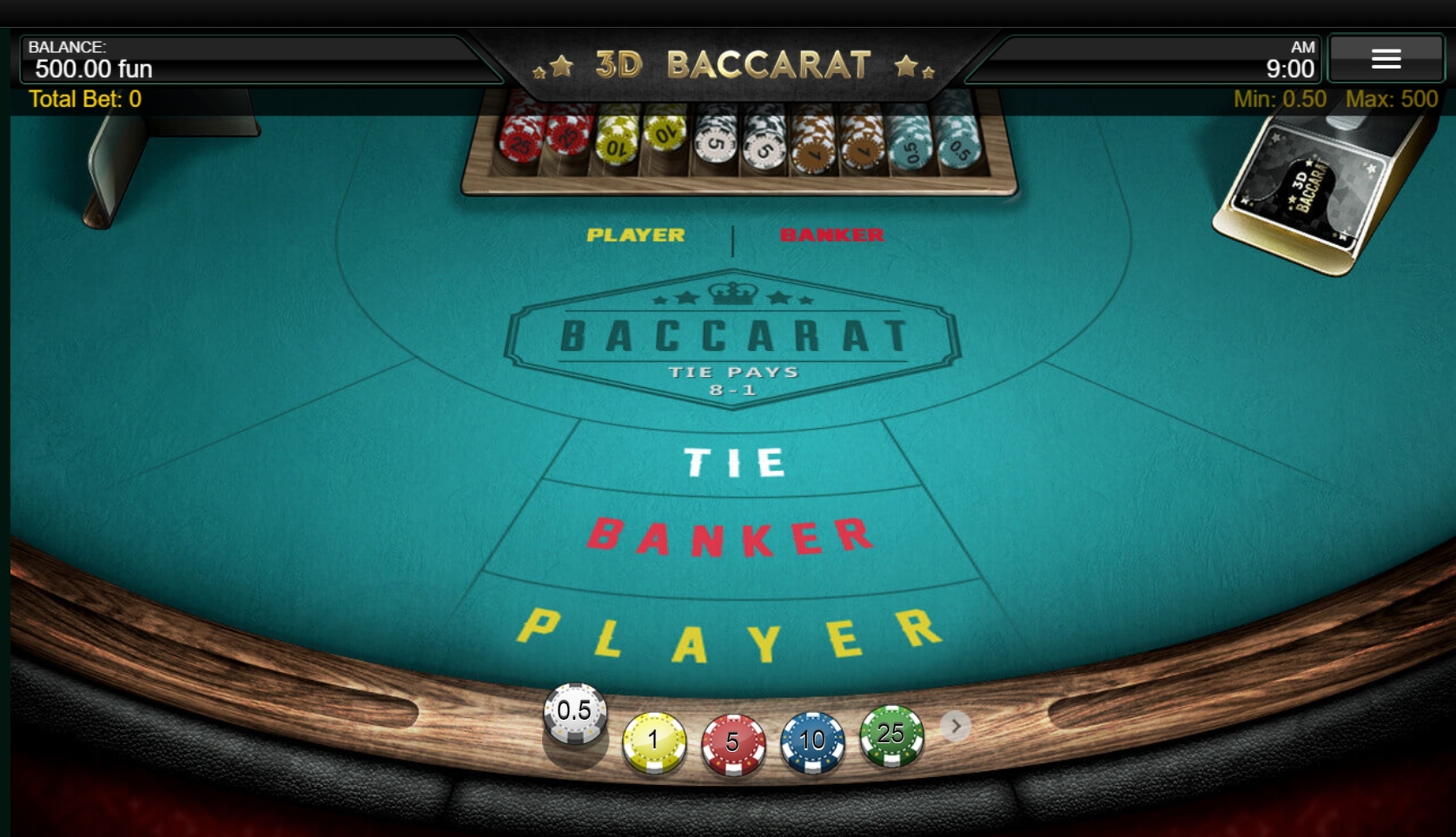 Reels in 3D Baccarat Slot Game by Iron Dog Studios