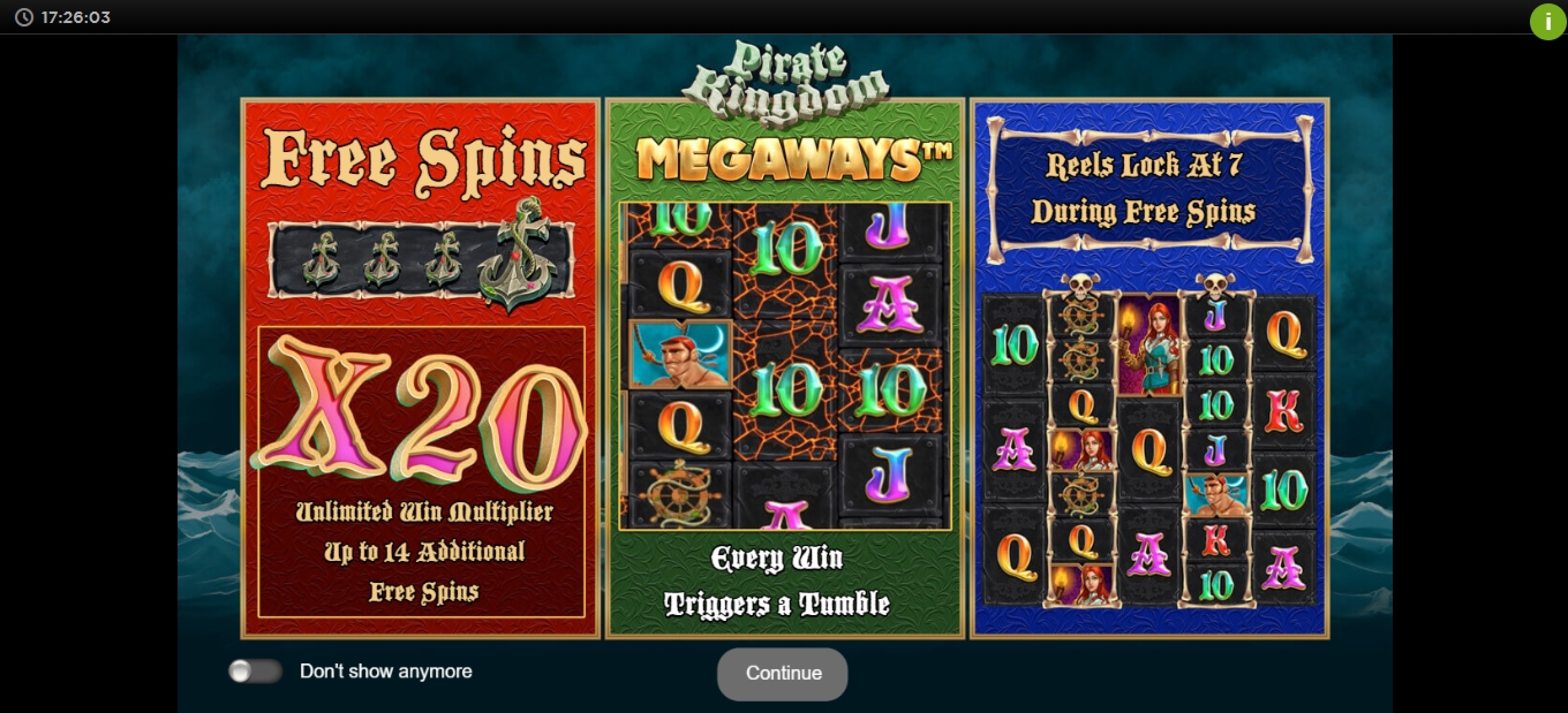 Play Pirate Kingdom Megaways Free Casino Slot Game by Iron Dog Studios