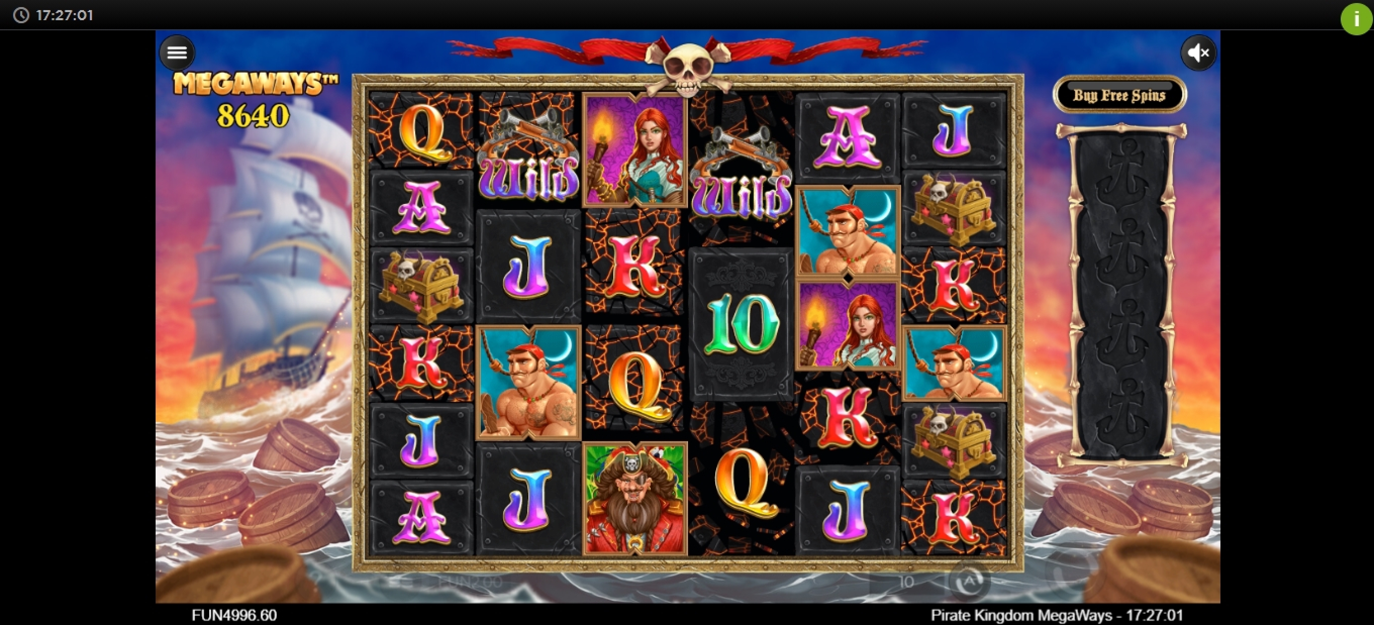 Win Money in Pirate Kingdom Megaways Free Slot Game by Iron Dog Studios