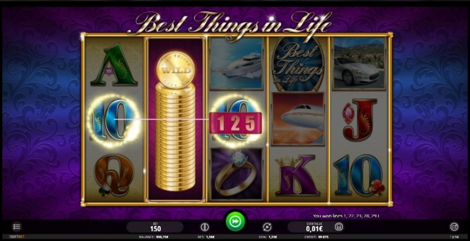 Win Money in Best Things in Life Free Slot Game by iSoftBet