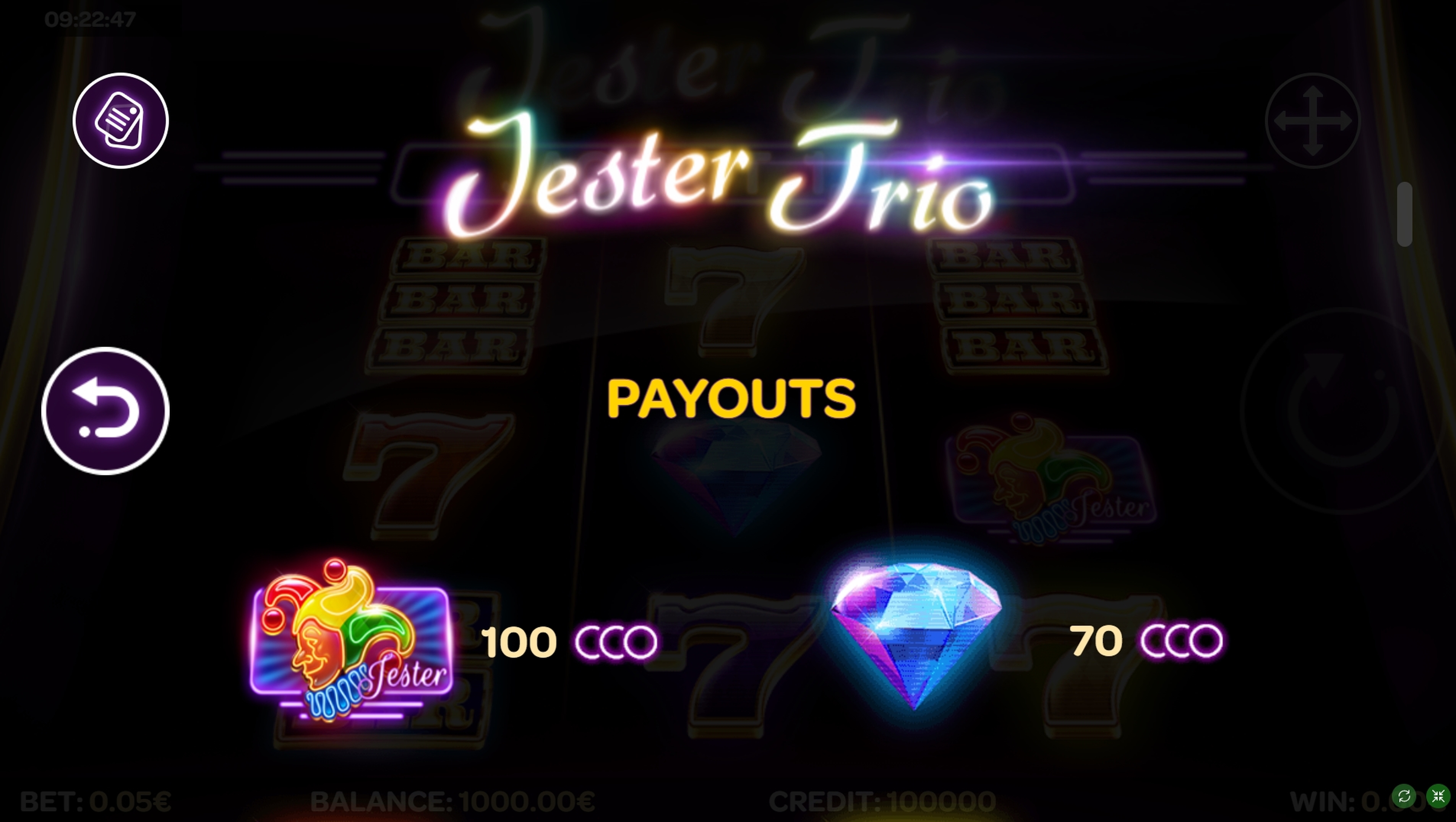 Info of Jester Trio Slot Game by iSoftBet