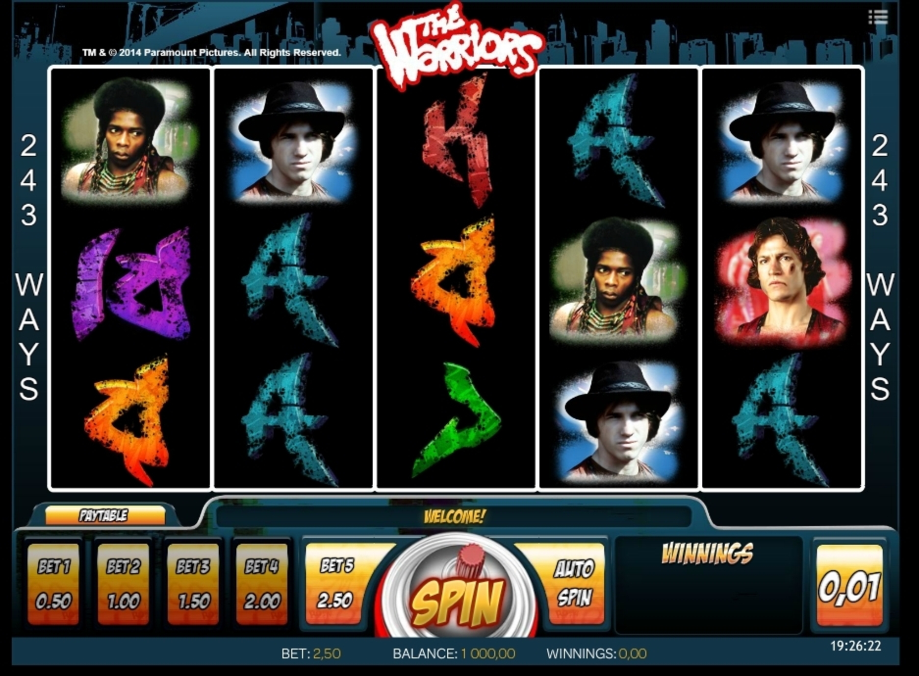 Reels in The Warriors Slot Game by iSoftBet