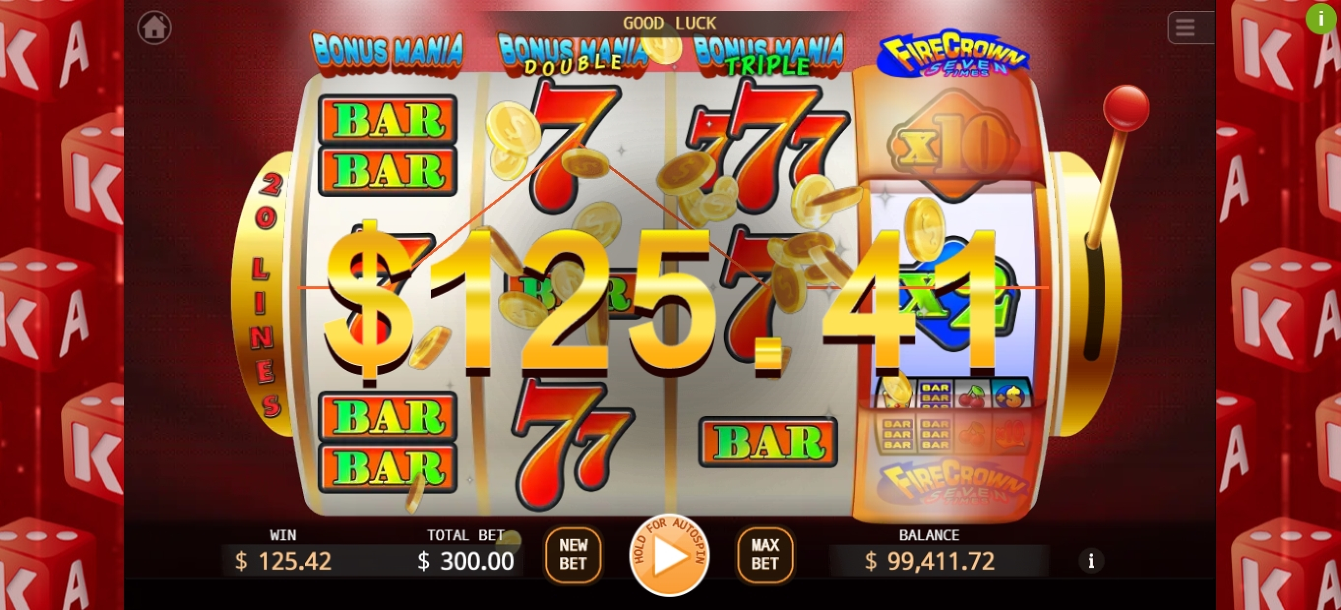 Win Money in Super Bonus Mania Free Slot Game by KA Gaming