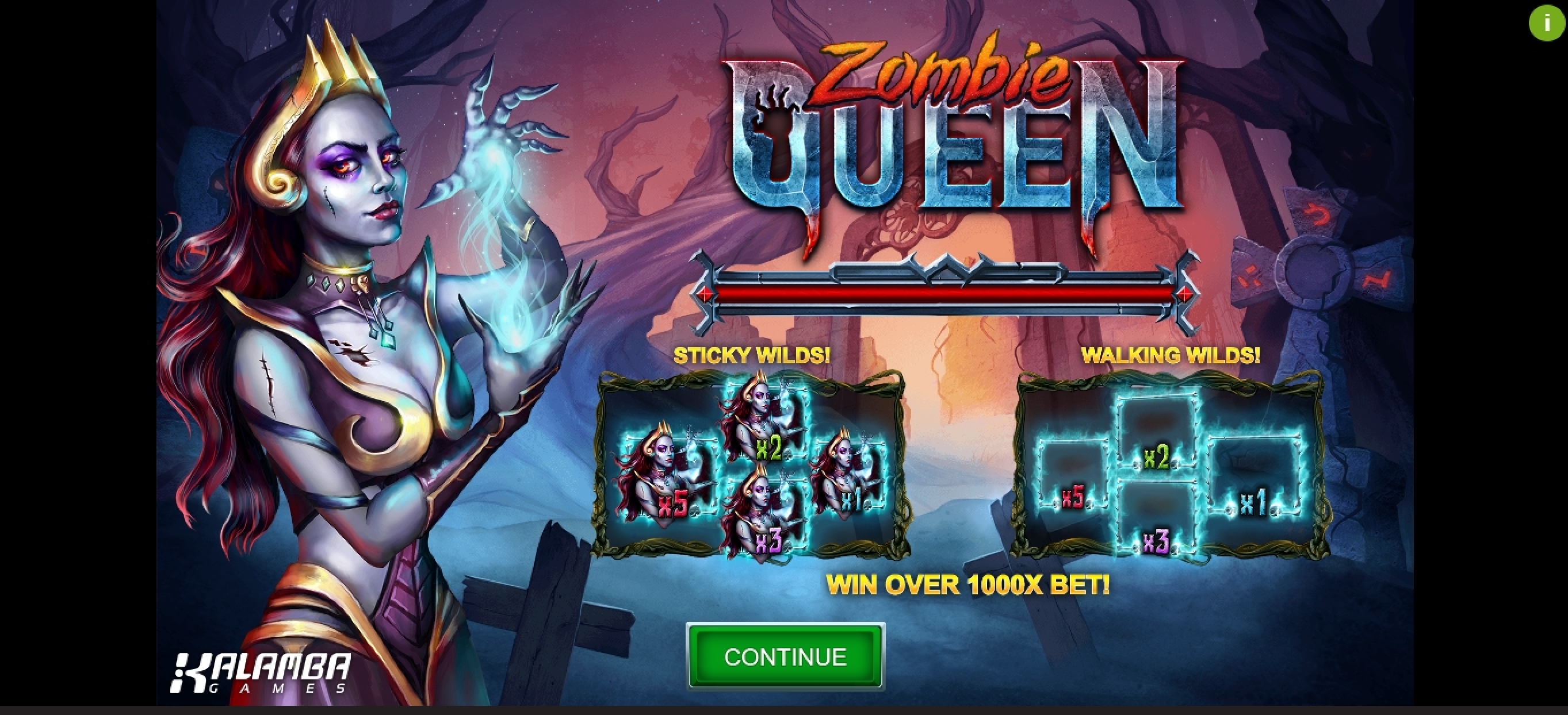 Play Zombie Queen Free Casino Slot Game by Kalamba Games