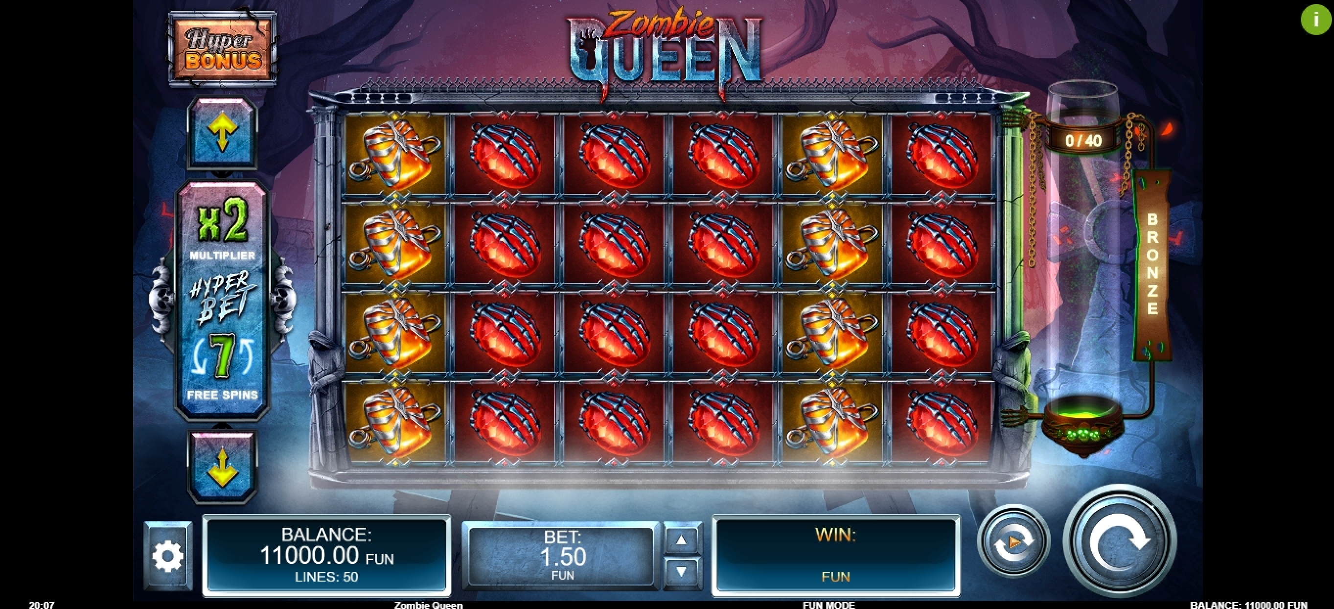 Reels in Zombie Queen Slot Game by Kalamba Games