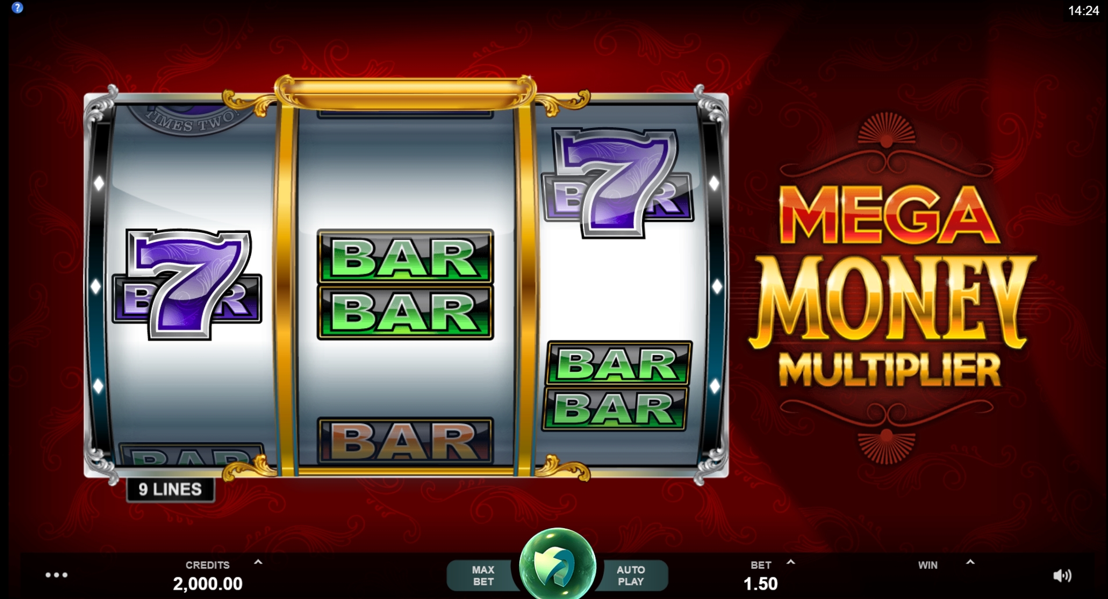 Reels in Mega Money Multiplier Slot Game by MahiGaming