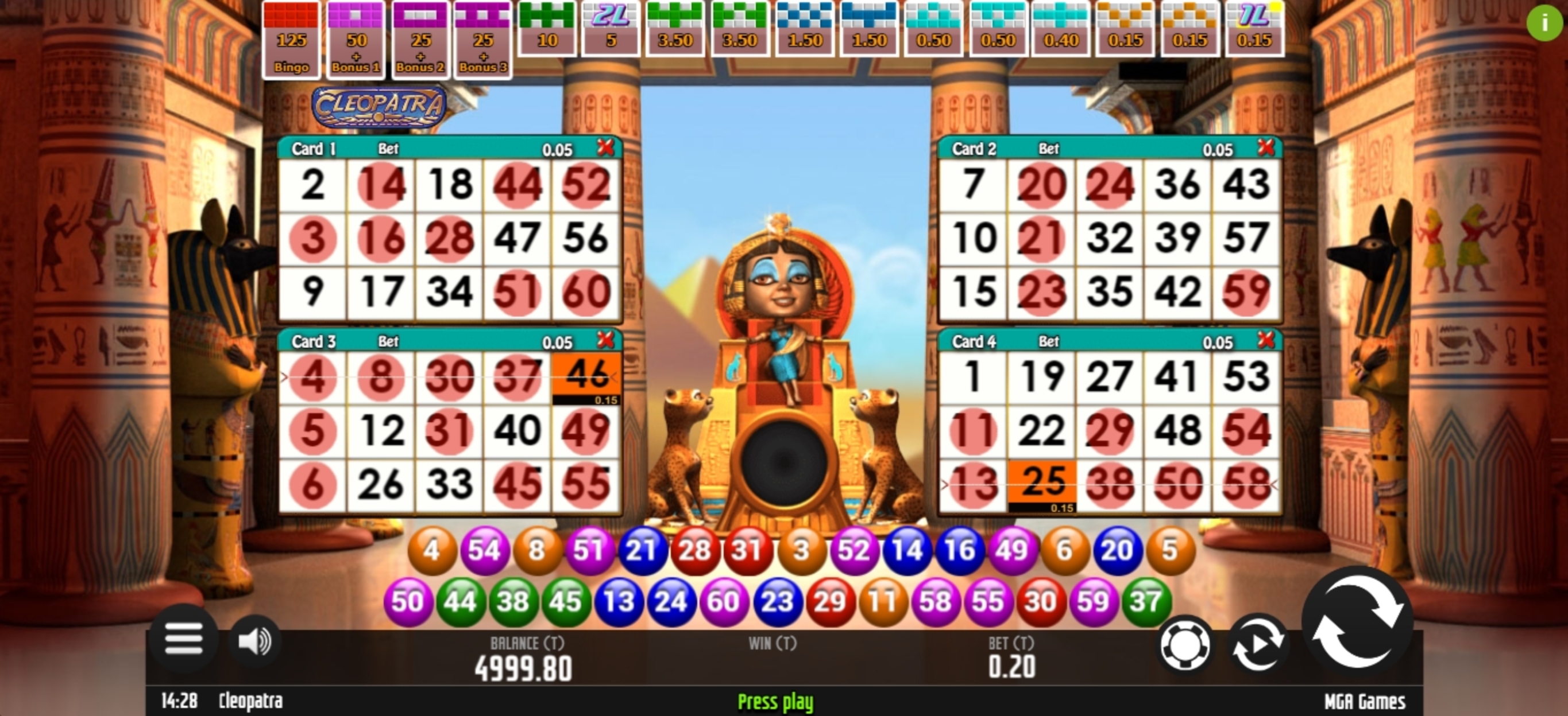 Win Money in Cleopatra Bingo Free Slot Game by MGA