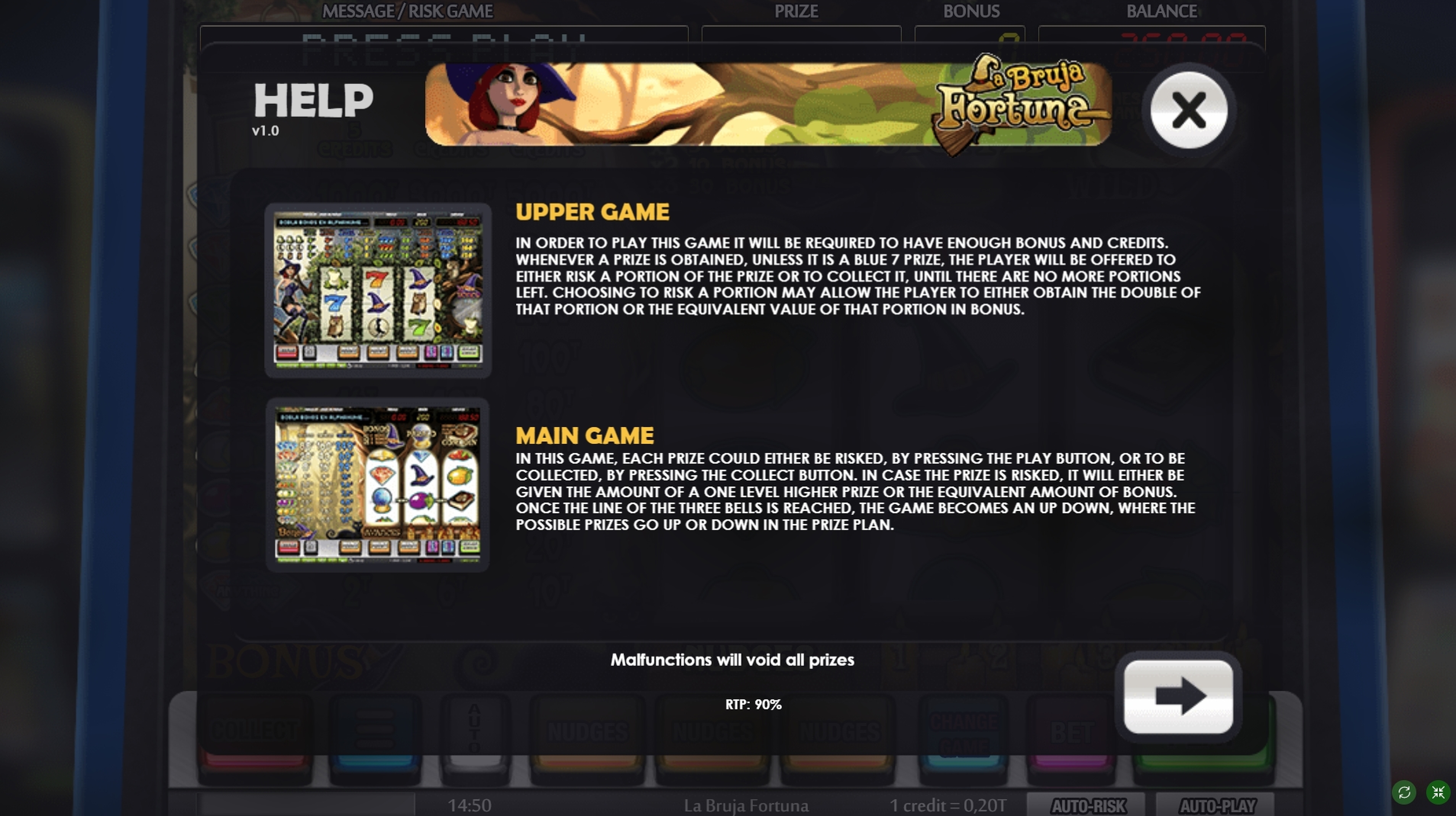 Info of La Bruja Fortuna Slot Game by MGA