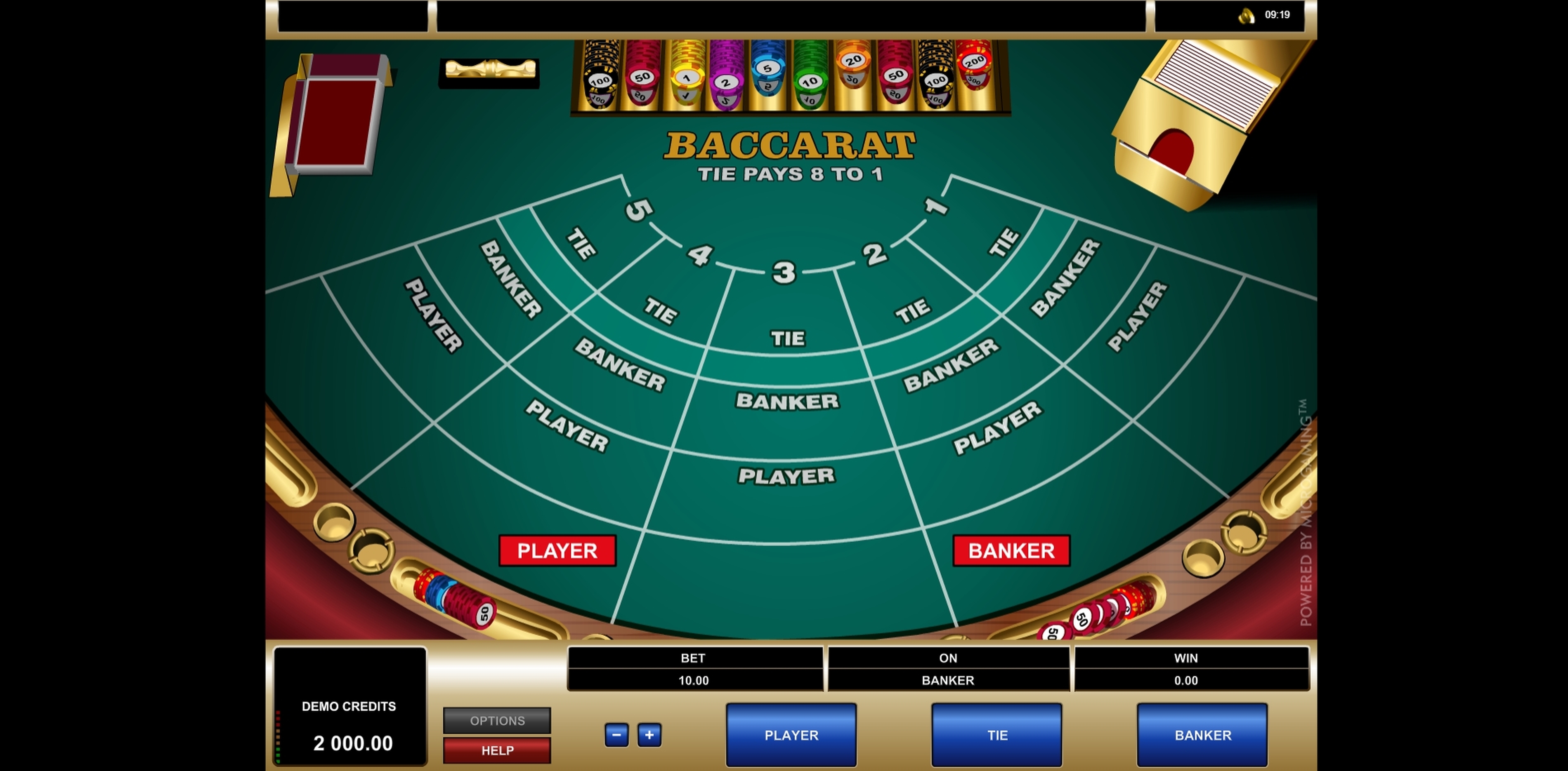 Reels in Baccarat Slot Game by Microgaming