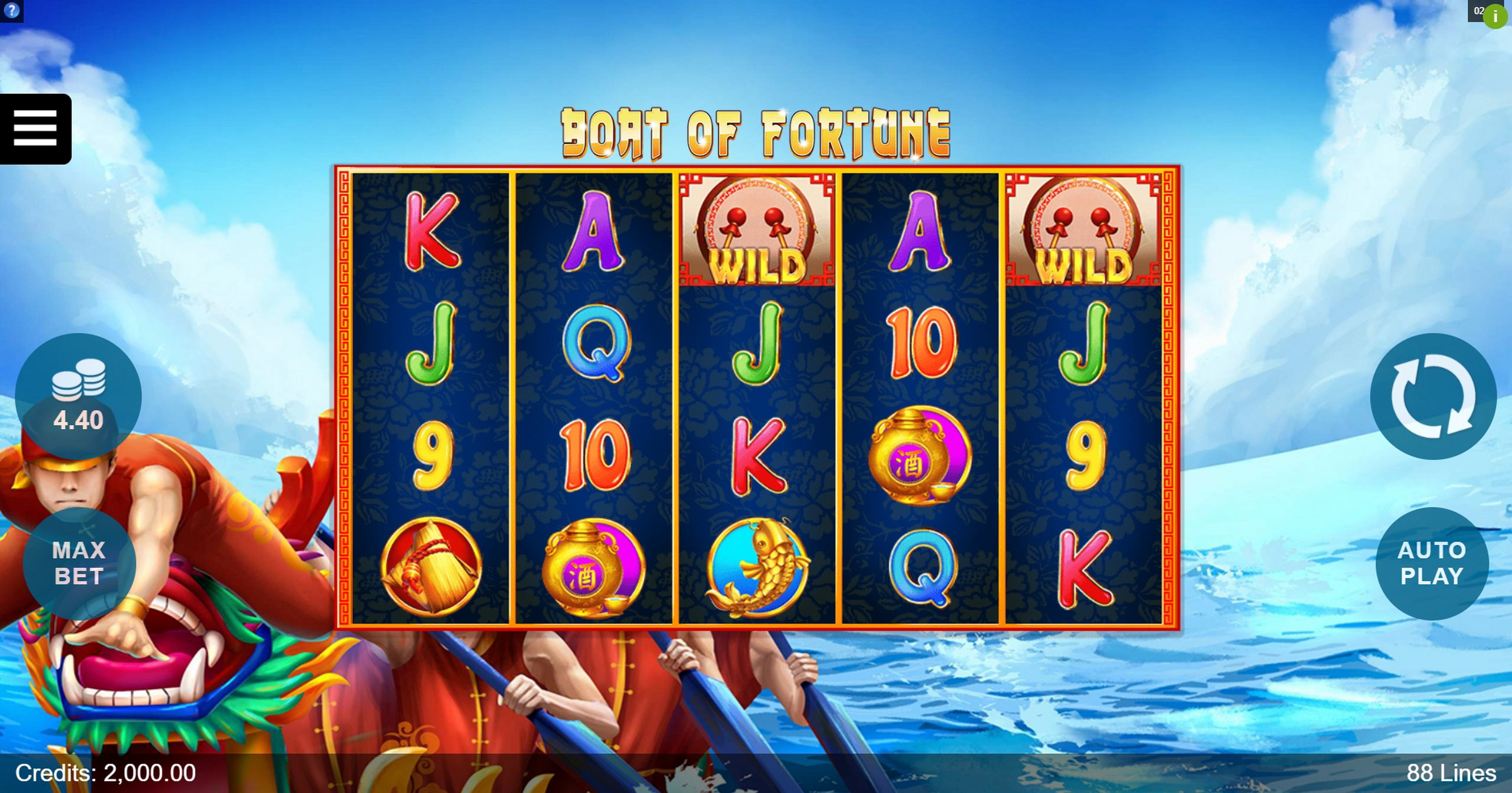 Reels in Boat of Fortune Slot Game by Microgaming