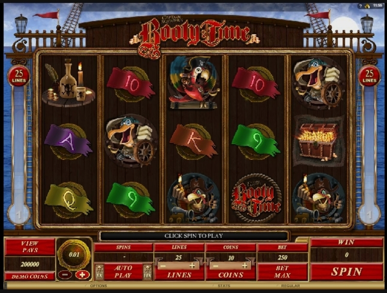 Reels in Booty Time Slot Game by Microgaming