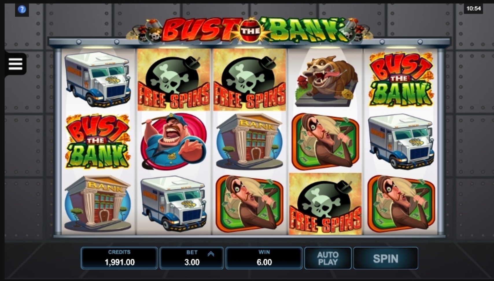 Win Money in Bust The Bank Free Slot Game by Microgaming