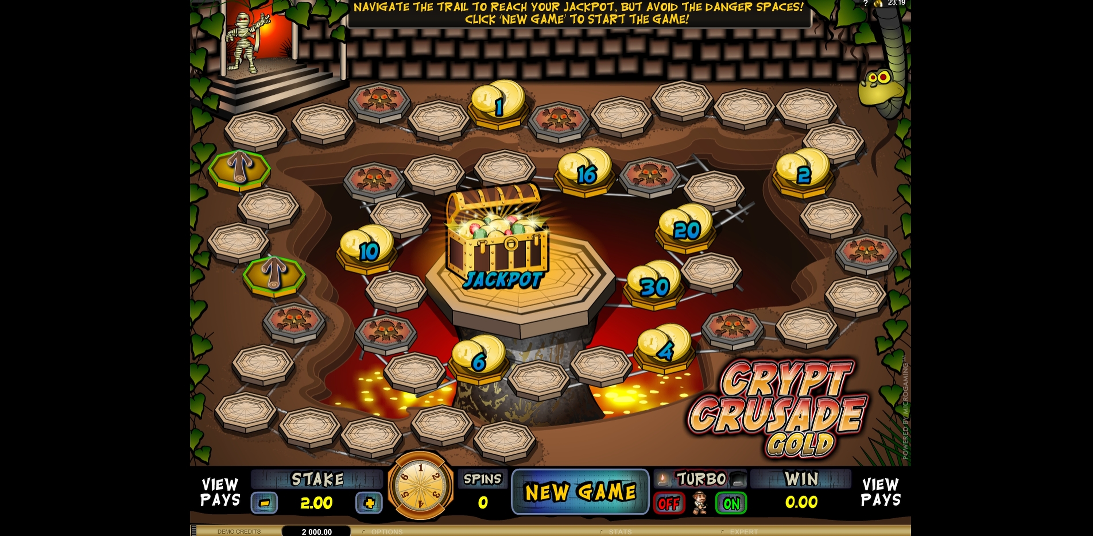 Reels in Crypt Crusade Gold Slot Game by Microgaming
