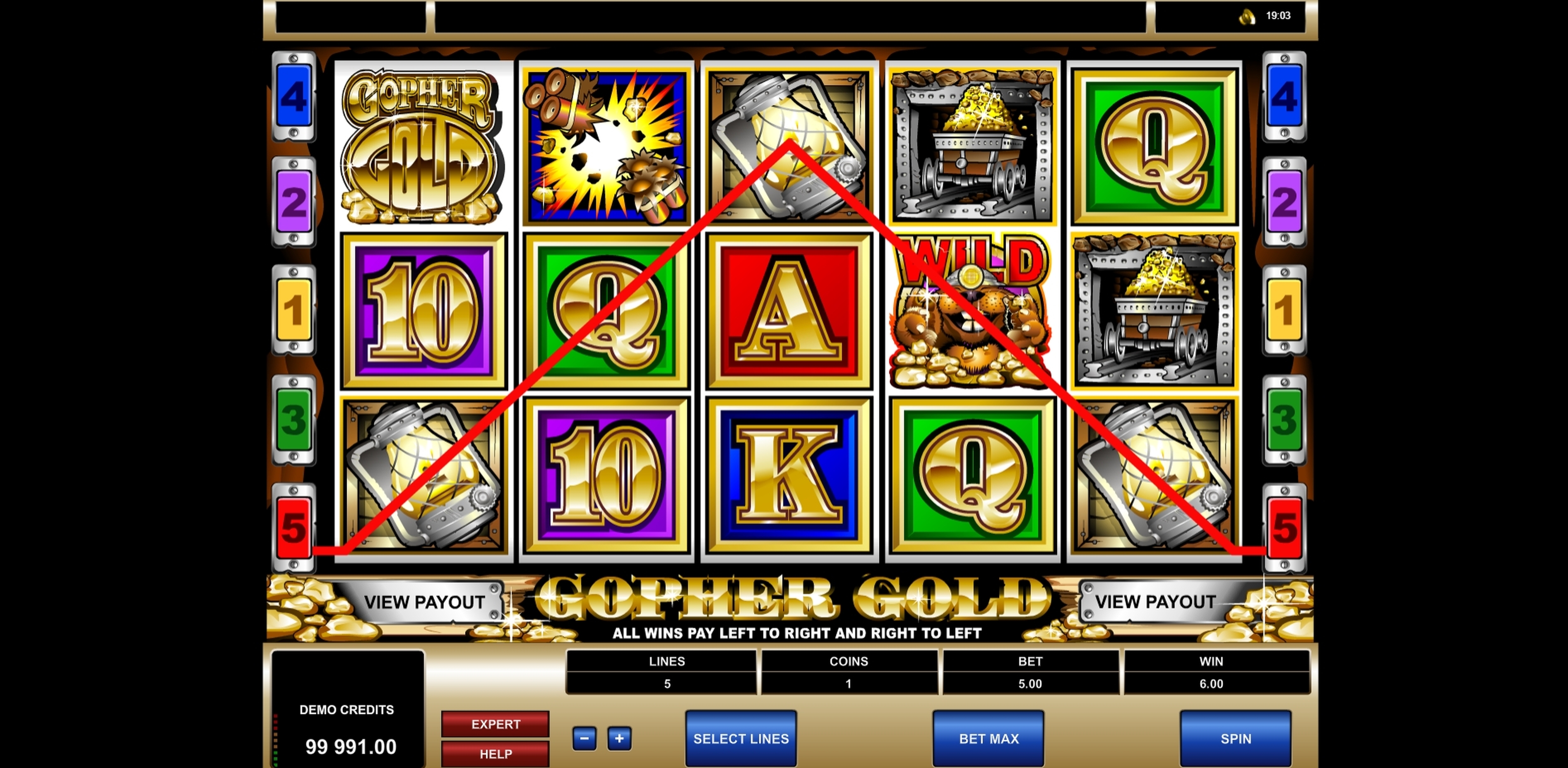 Win Money in Gopher Gold Free Slot Game by Microgaming