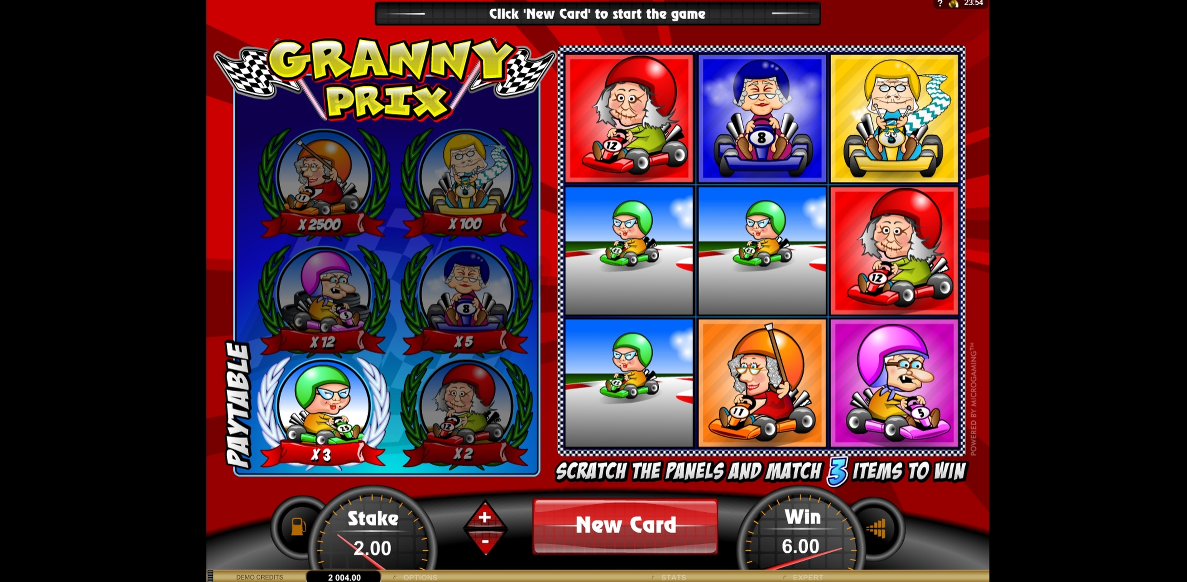 Win Money in Granny Prix Free Slot Game by Microgaming