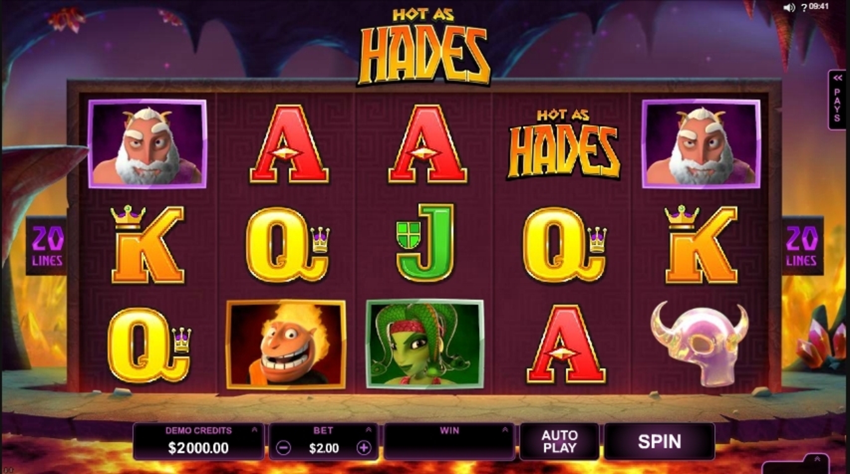 Reels in Hot as Hades Slot Game by Microgaming