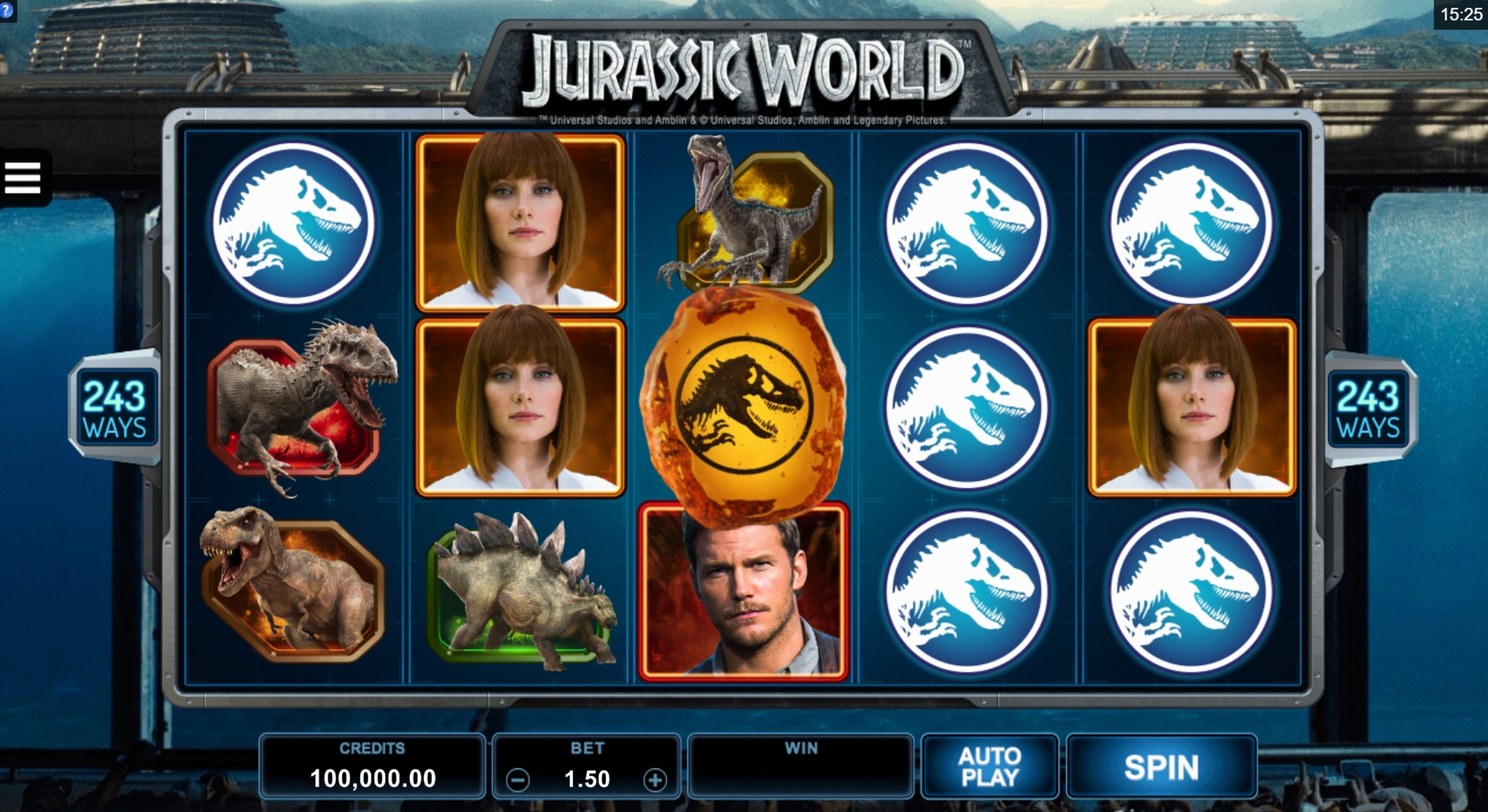 Reels in Jurassic World Slot Game by Microgaming