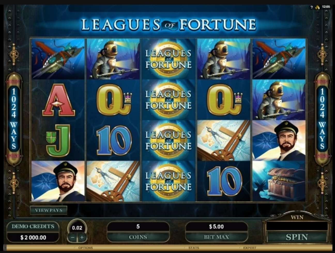 Reels in Leagues of Fortune Slot Game by Microgaming
