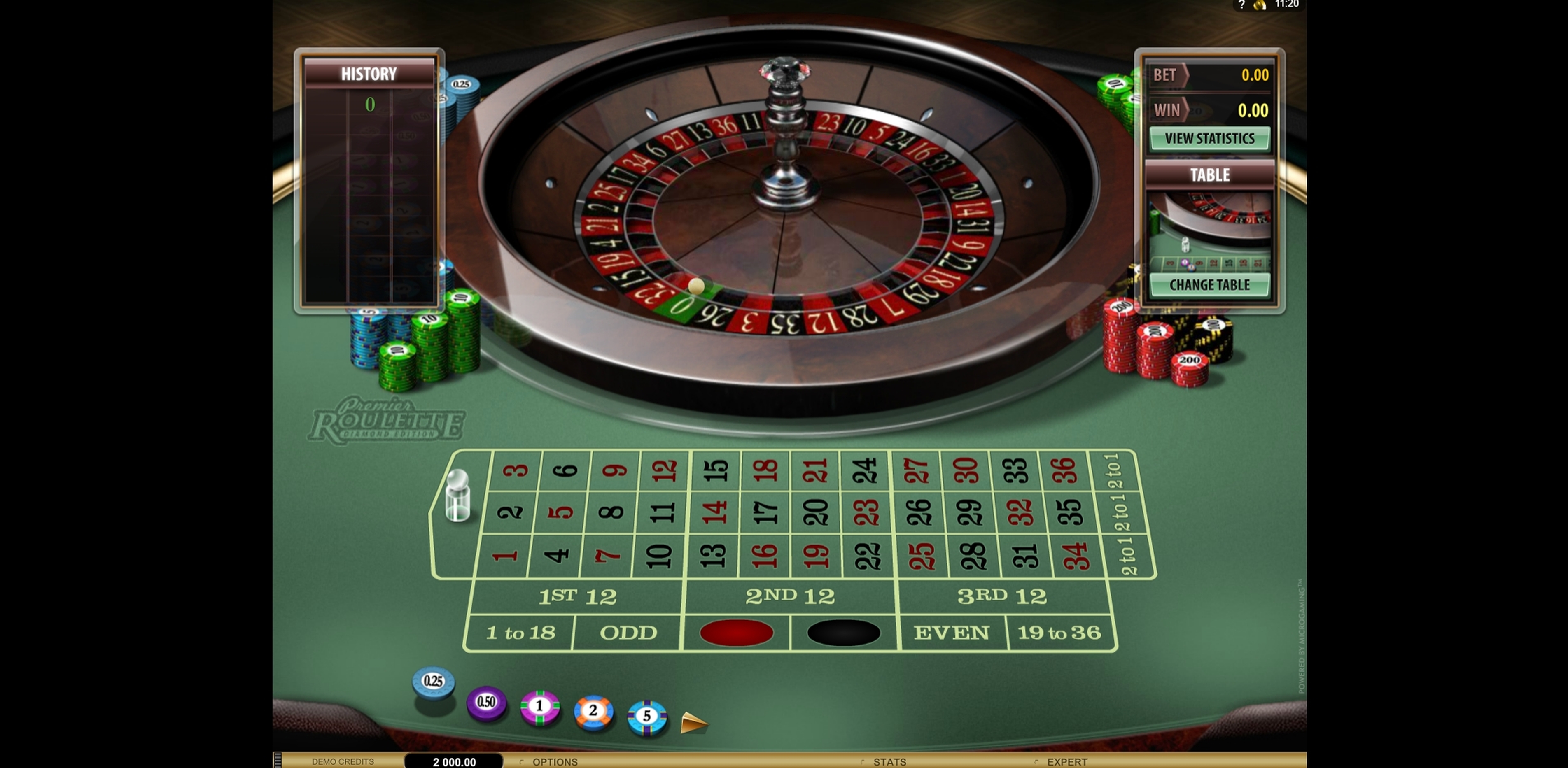 Reels in Premier Roulette Diamond Edition Slot Game by Microgaming