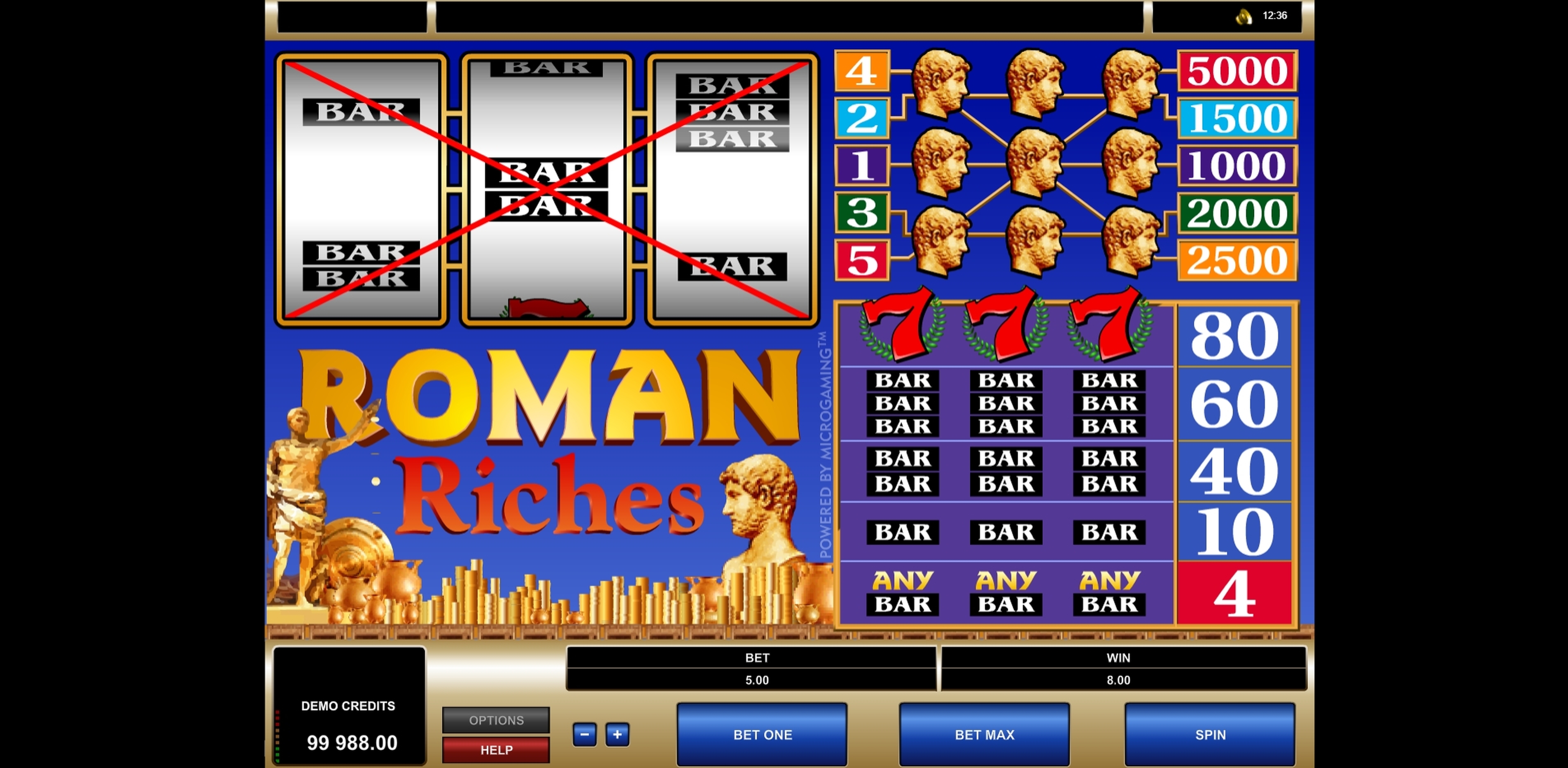 Win Money in Roman Riches Free Slot Game by Microgaming
