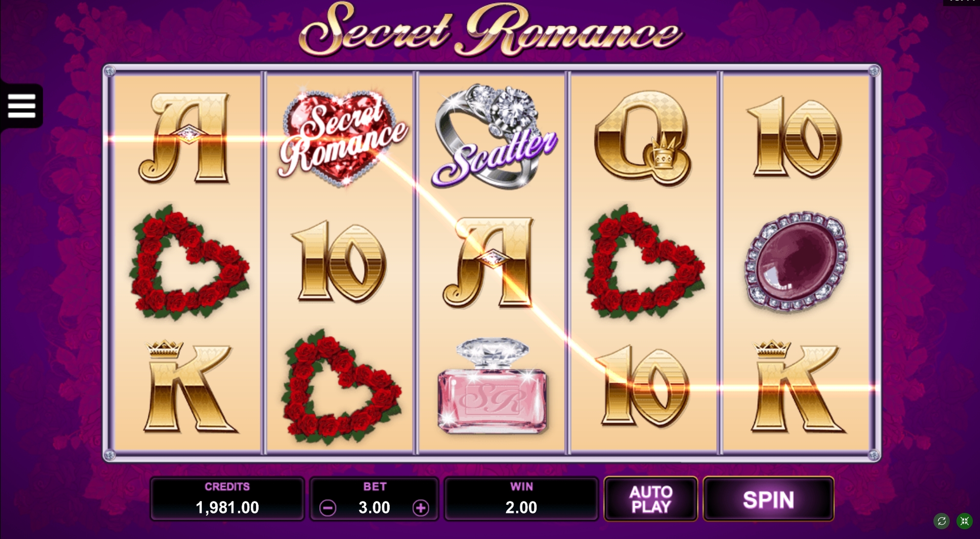 Win Money in Secret Romance Free Slot Game by Microgaming