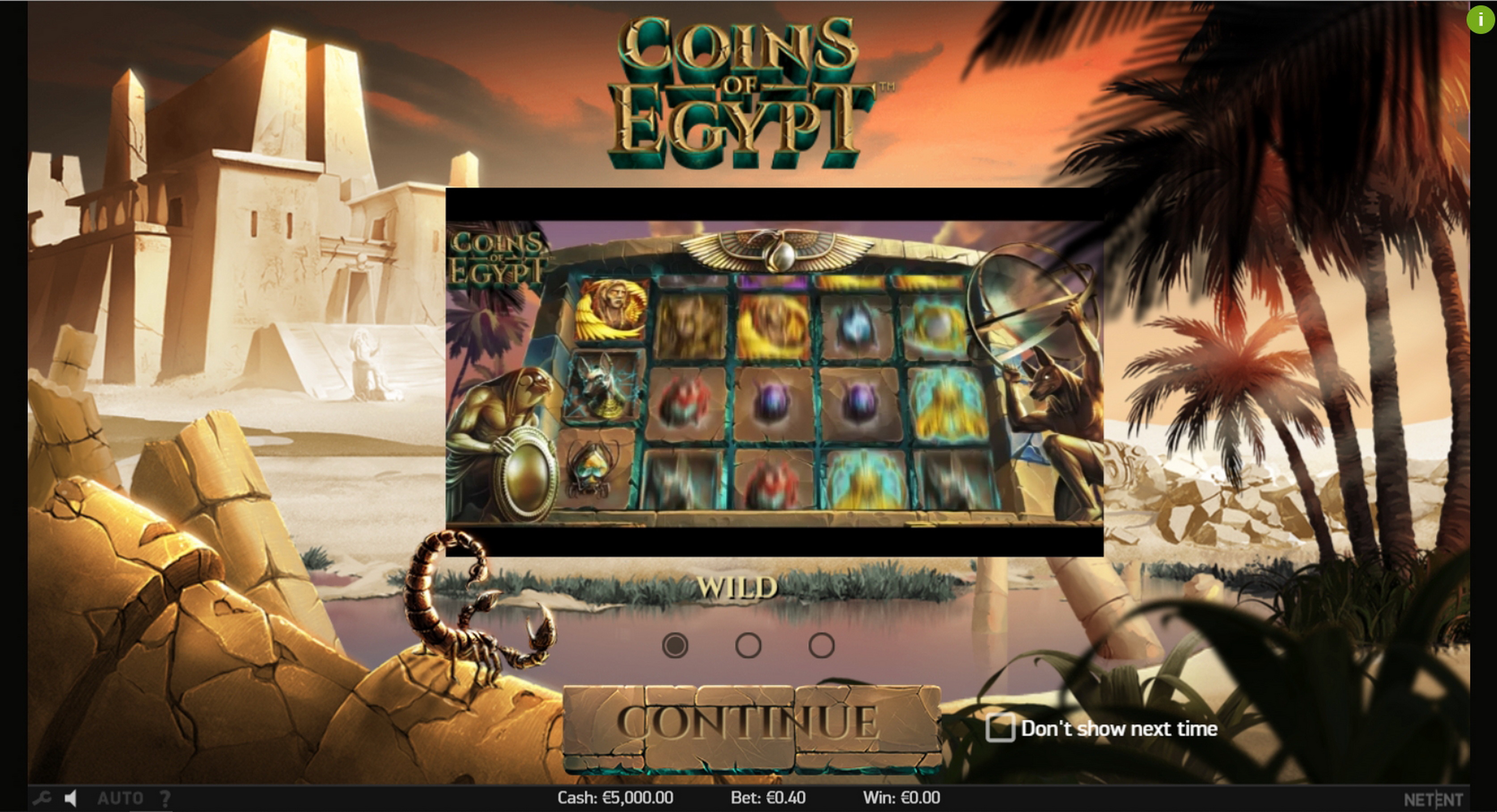 Play Coins of Egypt Free Casino Slot Game by NetEnt