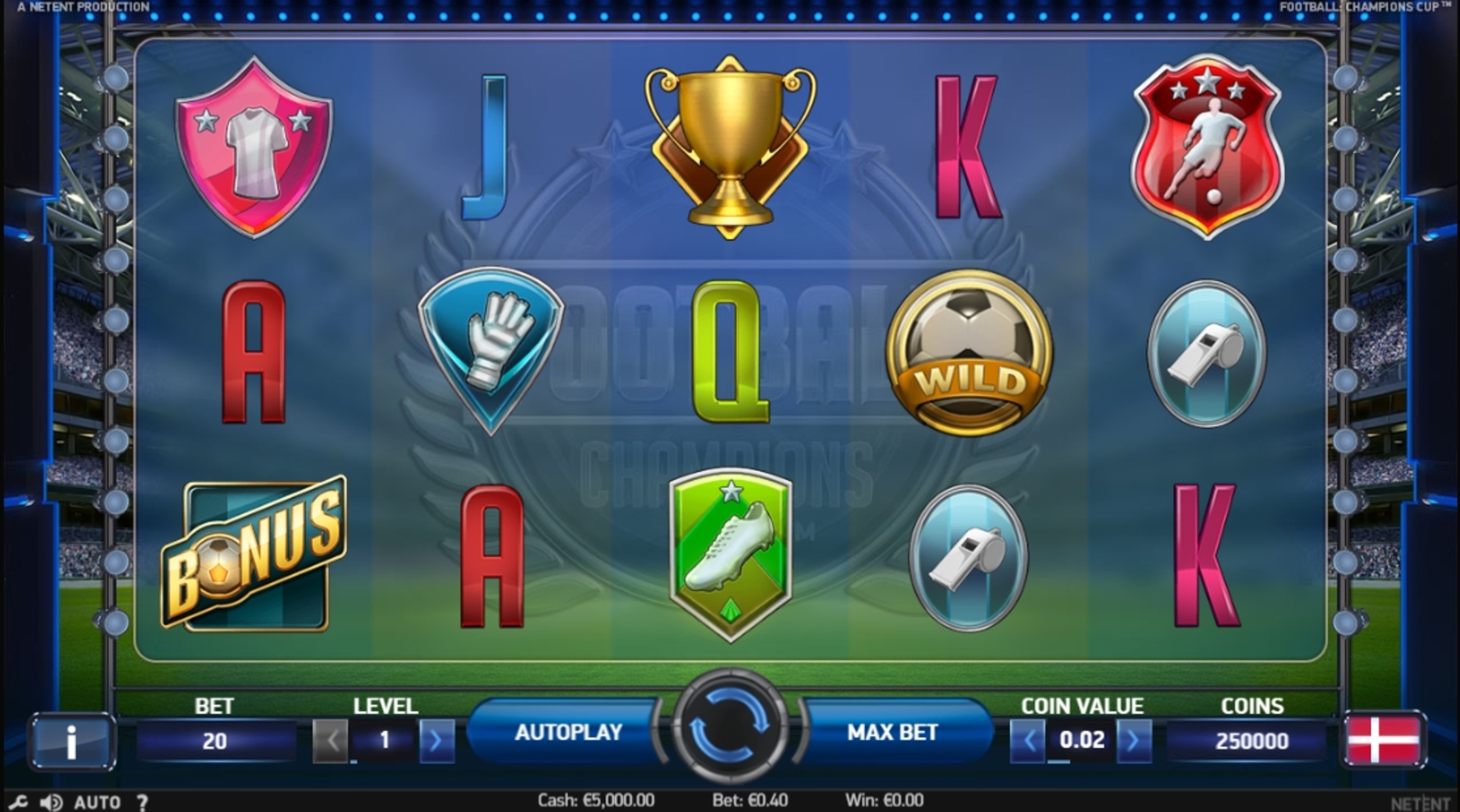 Reels in Football: Champions Cup Slot Game by NetEnt