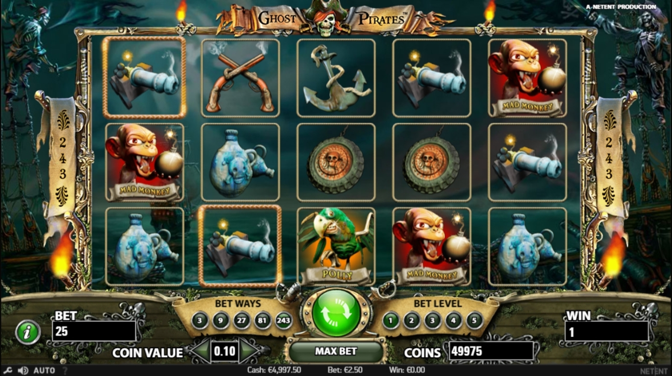 Win Money in Ghost Pirates Free Slot Game by NetEnt
