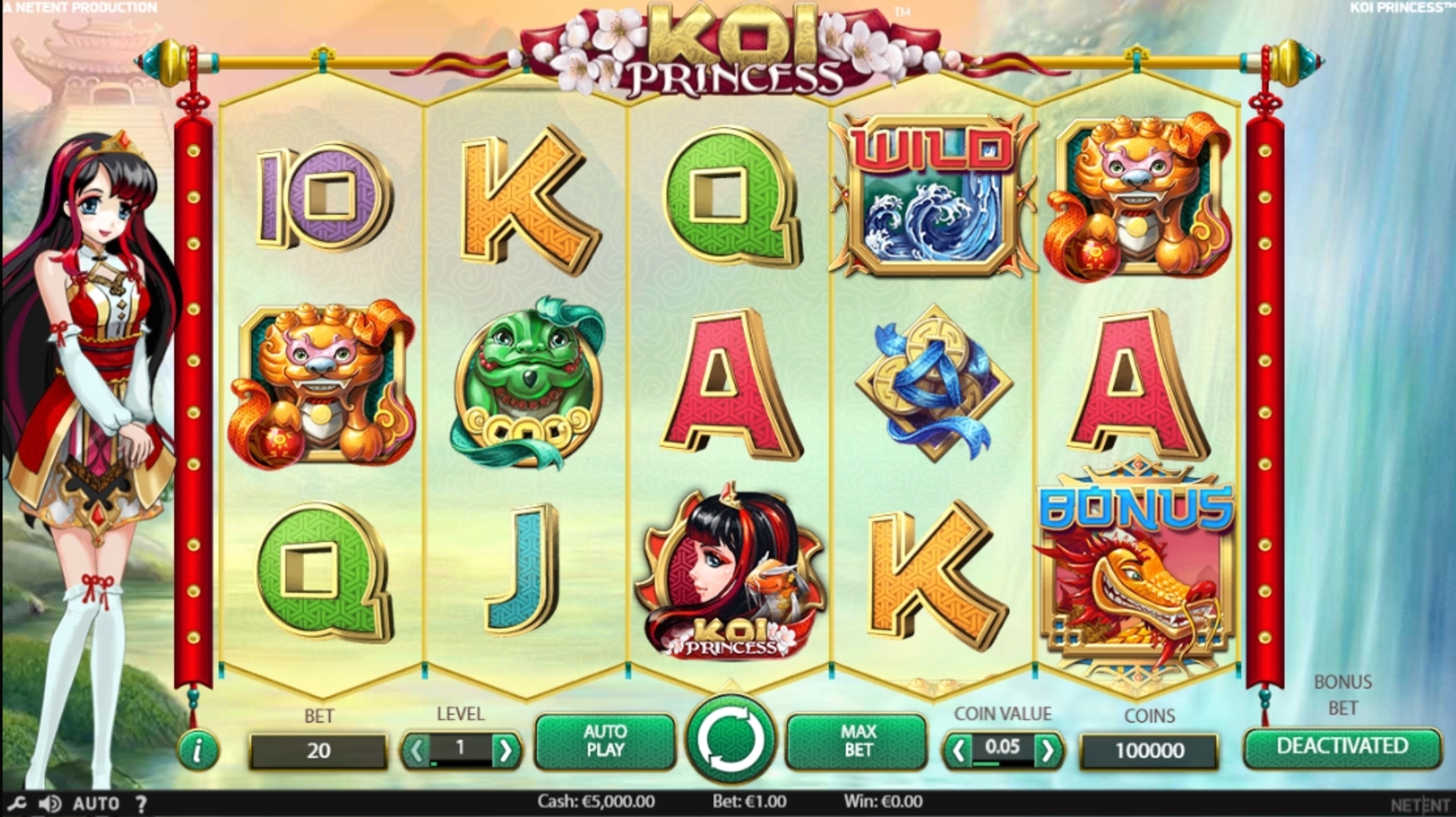 Reels in Koi Princess Slot Game by NetEnt