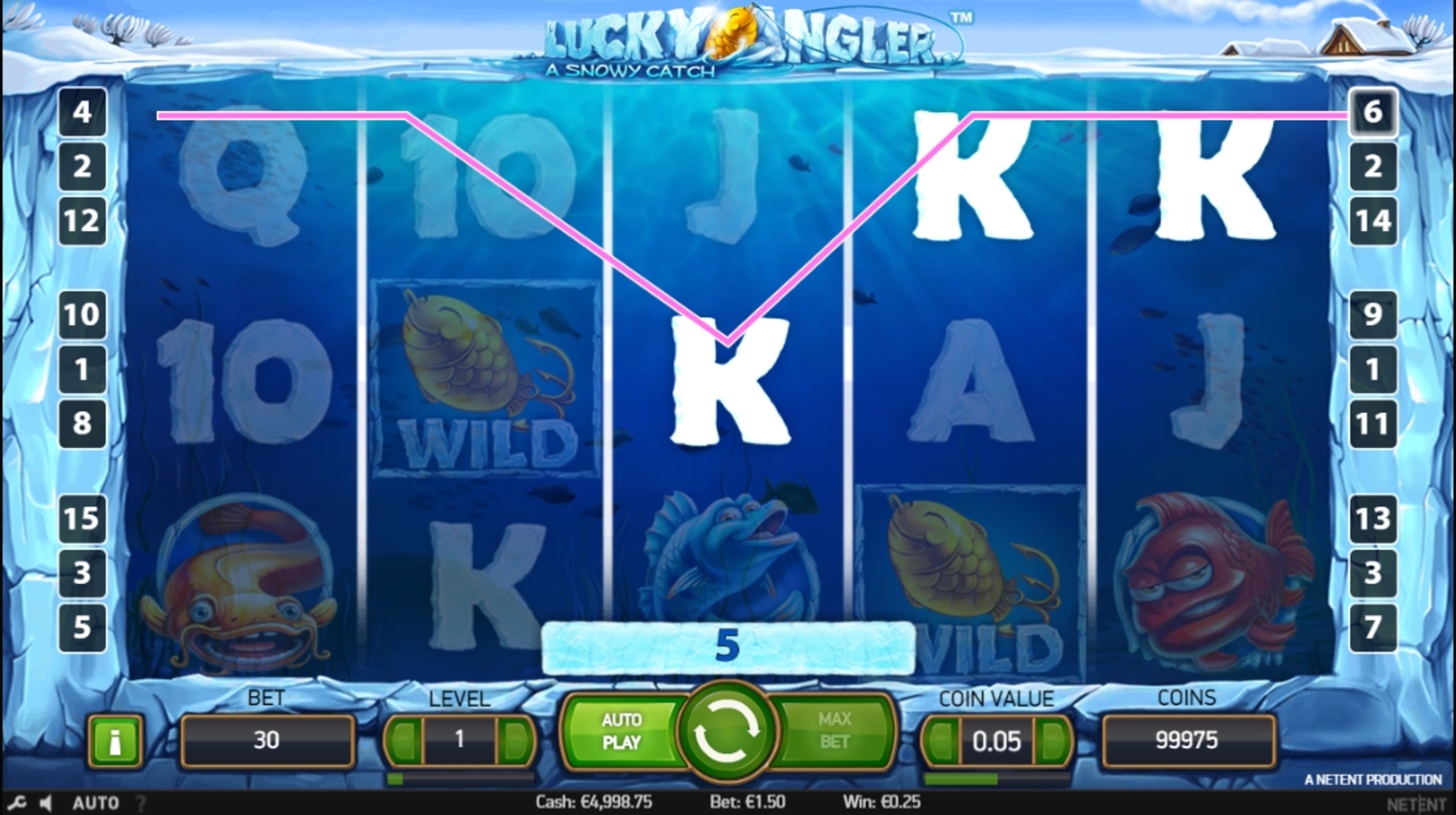 Win Money in Lucky Angler Free Slot Game by NetEnt