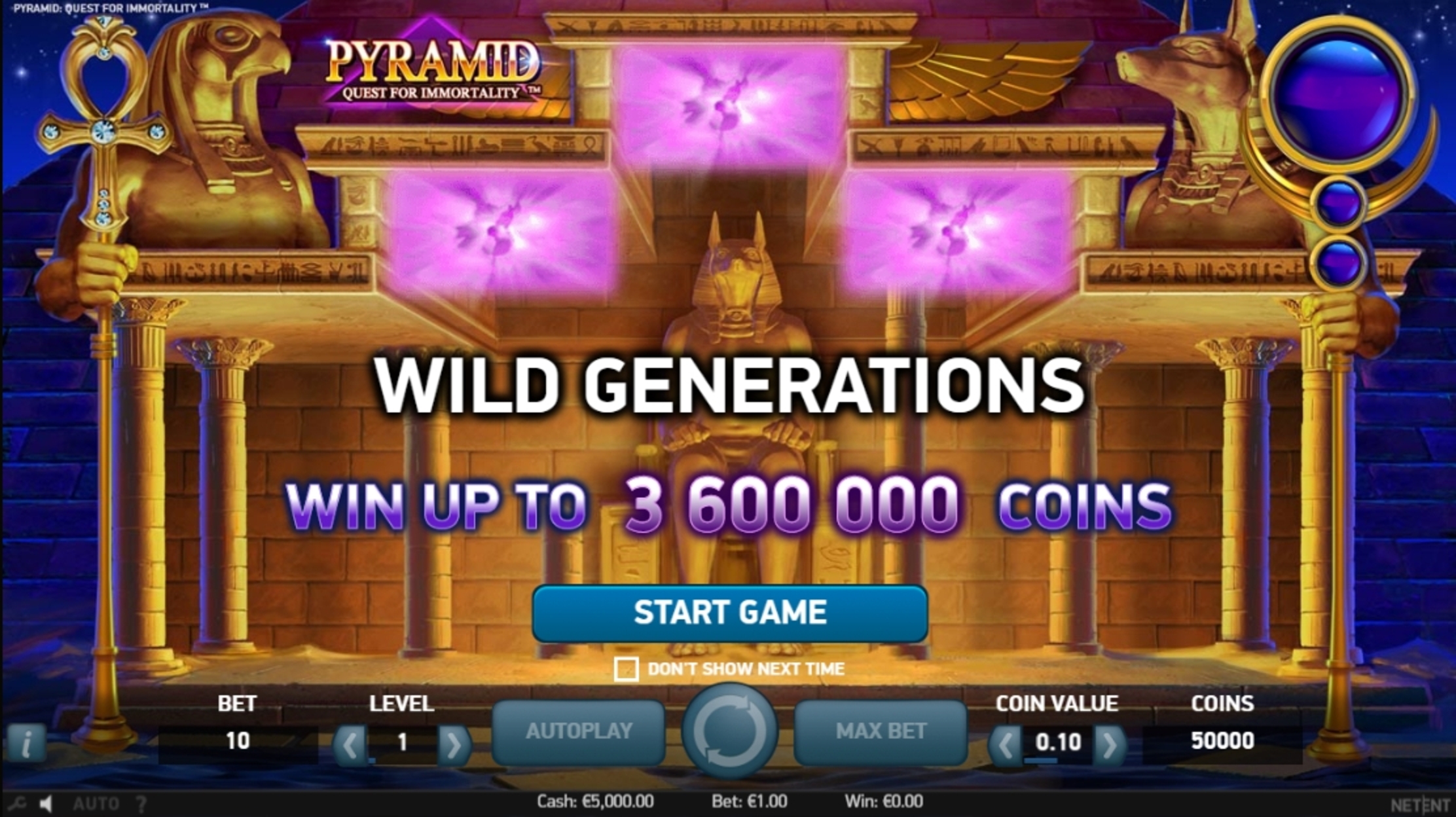 Play Pyramid: Quest for Immortality Free Casino Slot Game by NetEnt